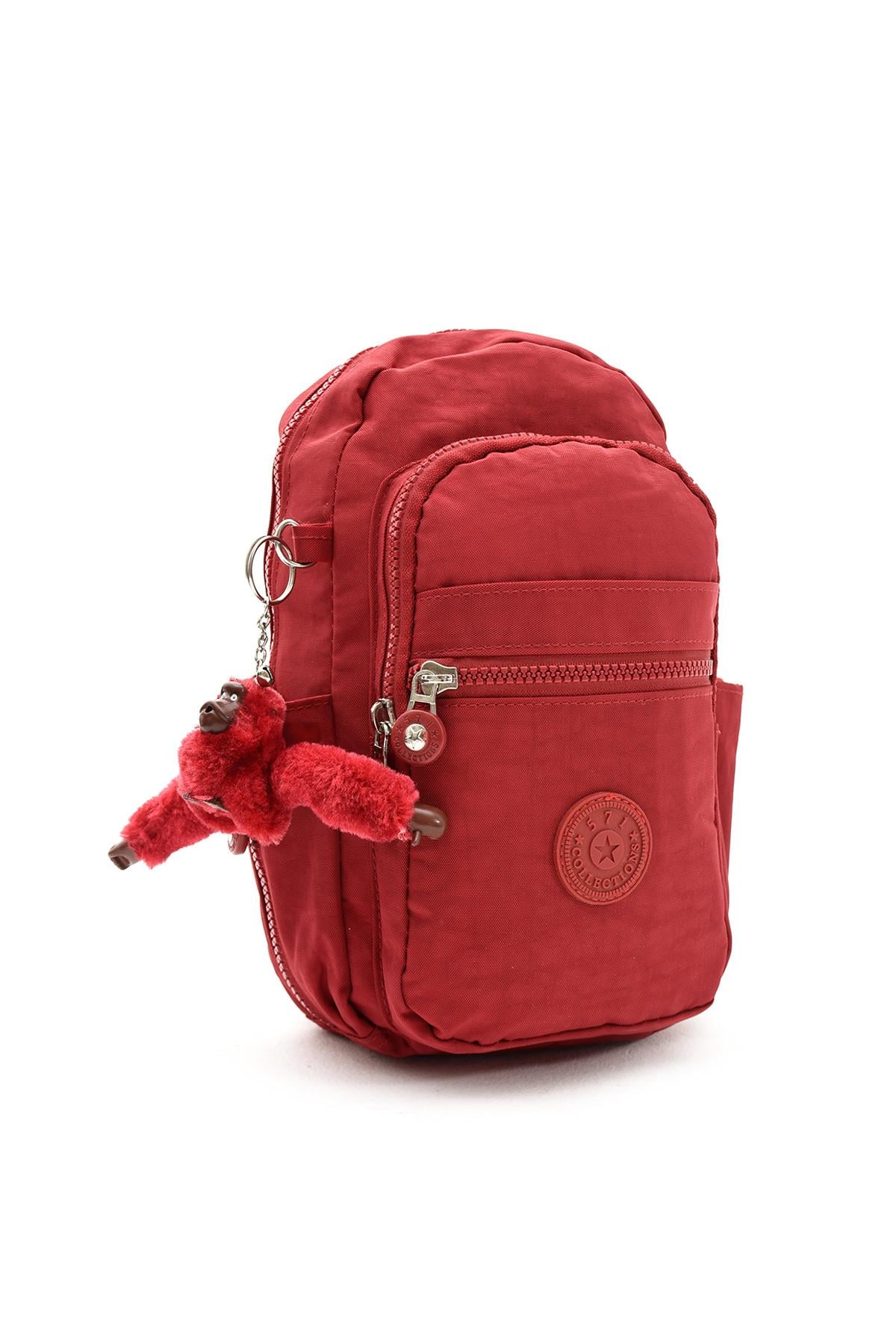 Üç Bölmeli Bodybag Göğüs Omuz Çantası Unisex Kırmızı (Model: 571-8B)