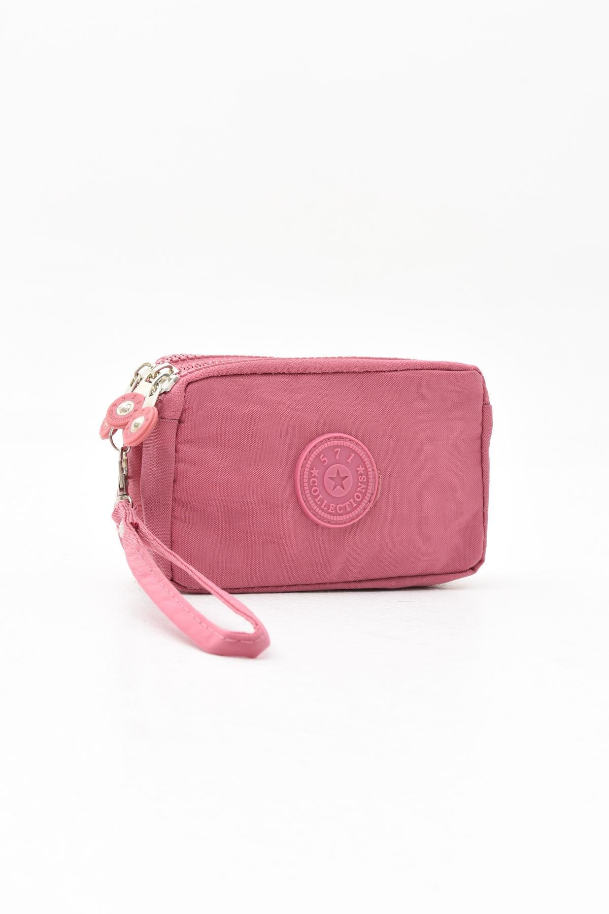 Üç Bölmeli Cüzdan Telefonluk Pembe (Model: 571-15B)