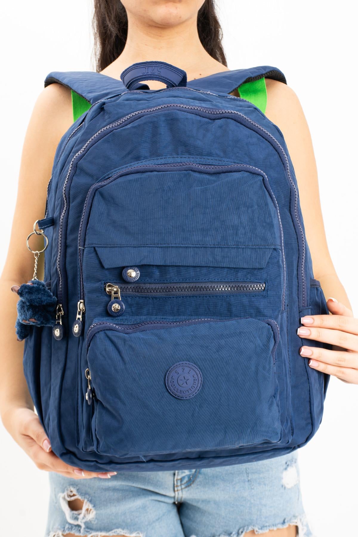 Ultra Hafif Çok Cepli Krinkıl Sırt Çantası Unisex Laci (Model: 571-3B)