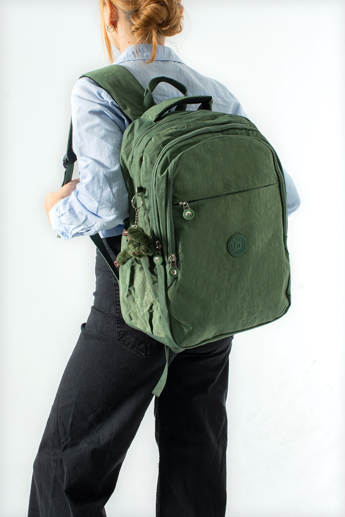 571-3KUltra Hafif Çok Cepli Orta Boy Sırt Çantası Yeşil Model: (571-3K)
