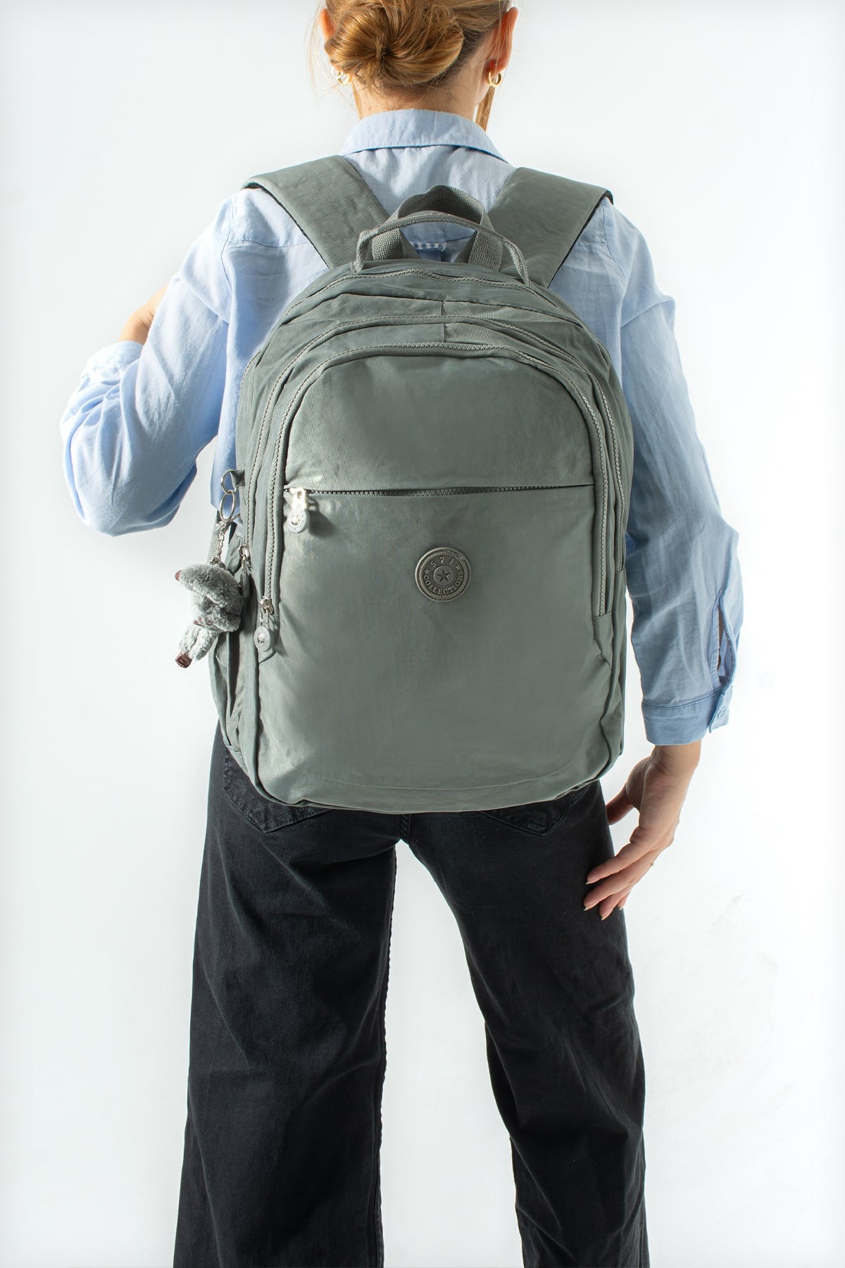 571-3KUltra Hafif Çok Cepli Orta Boy Sırt Çantası Gri Model: (571-3K)