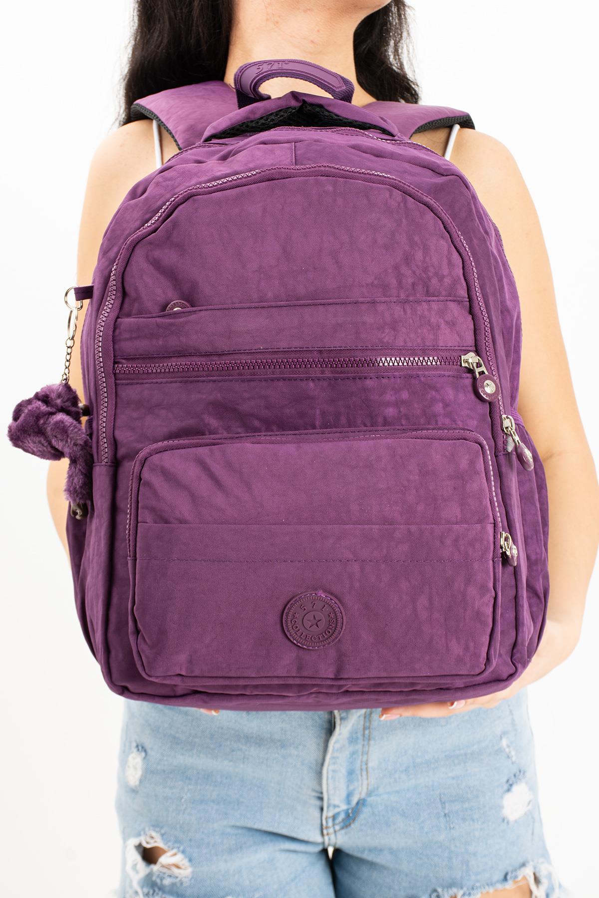 Ultra Hafif Çok Cepli Orta Boy Sırt Çantası Mor (Model: 571-3E)