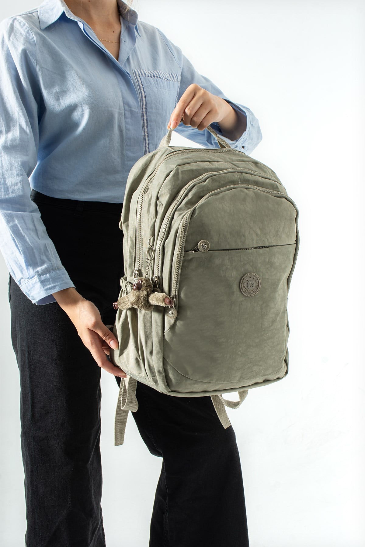 571-3KUltra Hafif Çok Cepli Orta Boy Sırt Çantası Vizon Model: (571-3K)