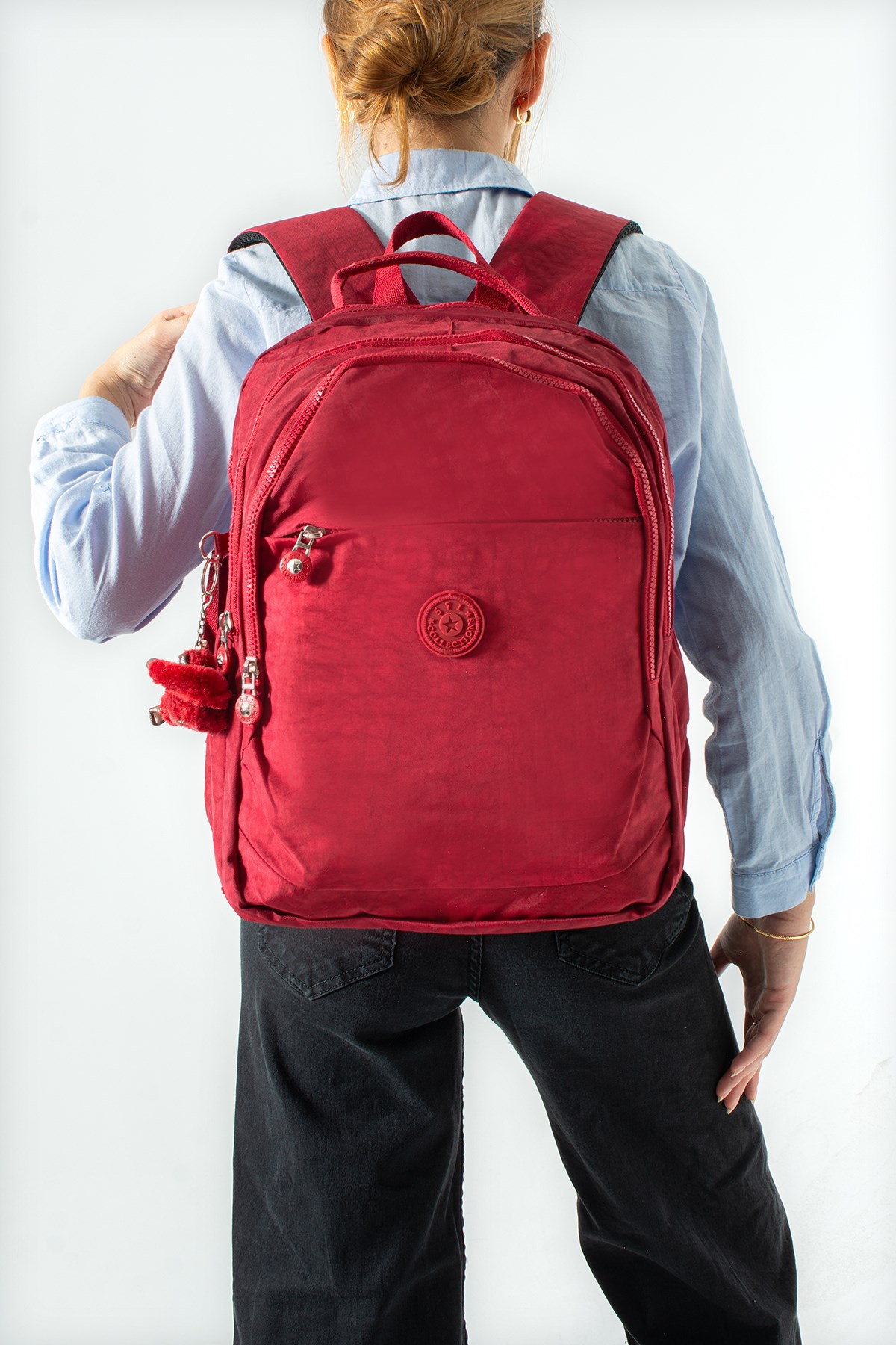 571-3KUltra Hafif Çok Cepli Orta Boy Sırt Çantası Kırmızı Model: (571-3K)