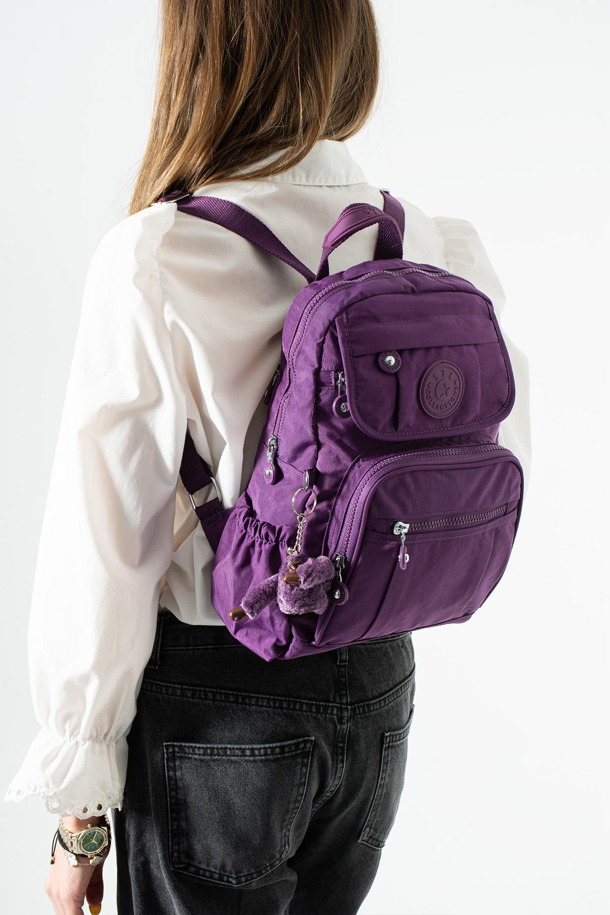 571-4IUltra Hafif Çok Cepli Orta Boy Sırt Çantası Unisex Mor (Model: 571-4I)