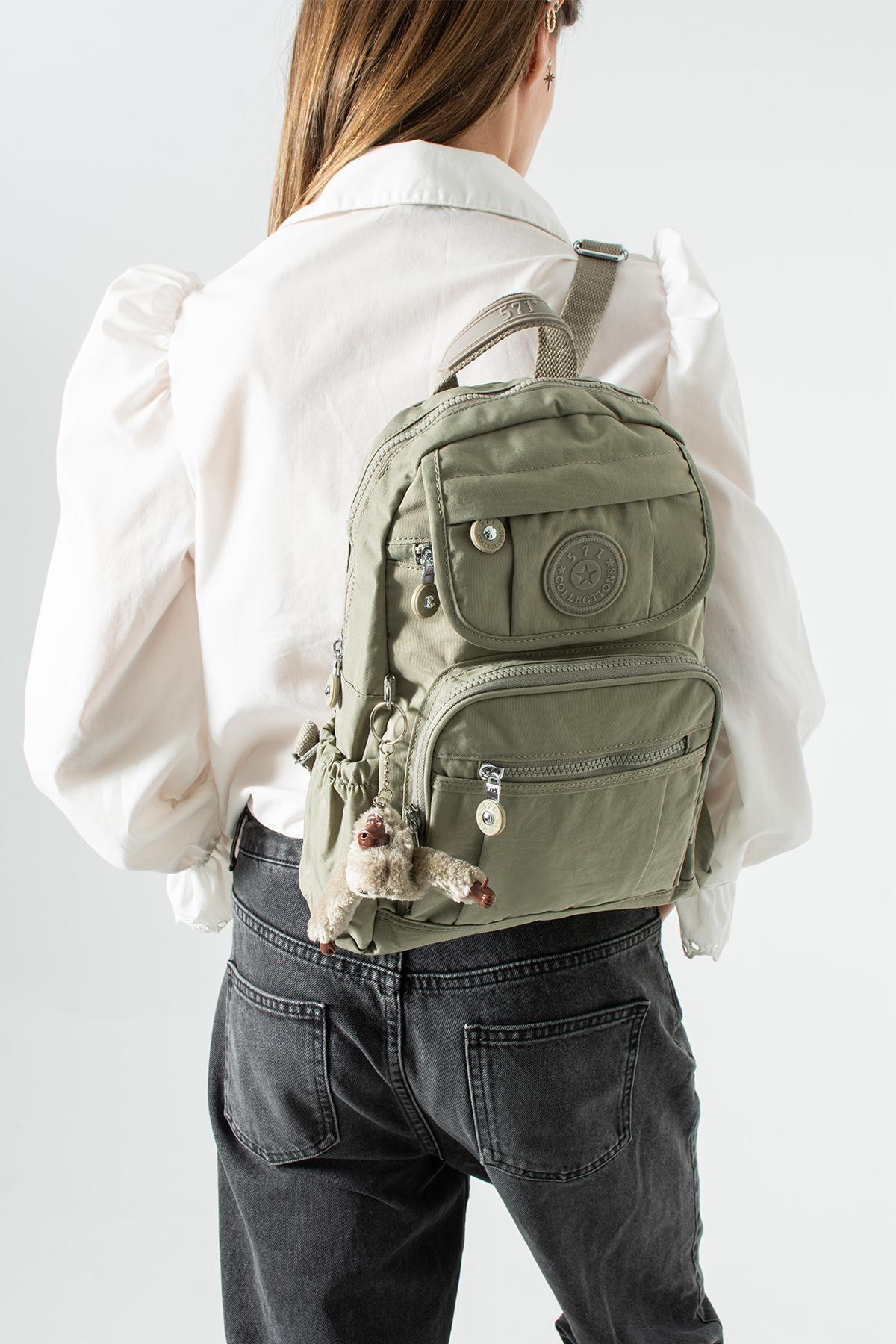 571-4IUltra Hafif Çok Cepli Orta Boy Sırt Çantası Unisex Vizon (Model: 571-4I)