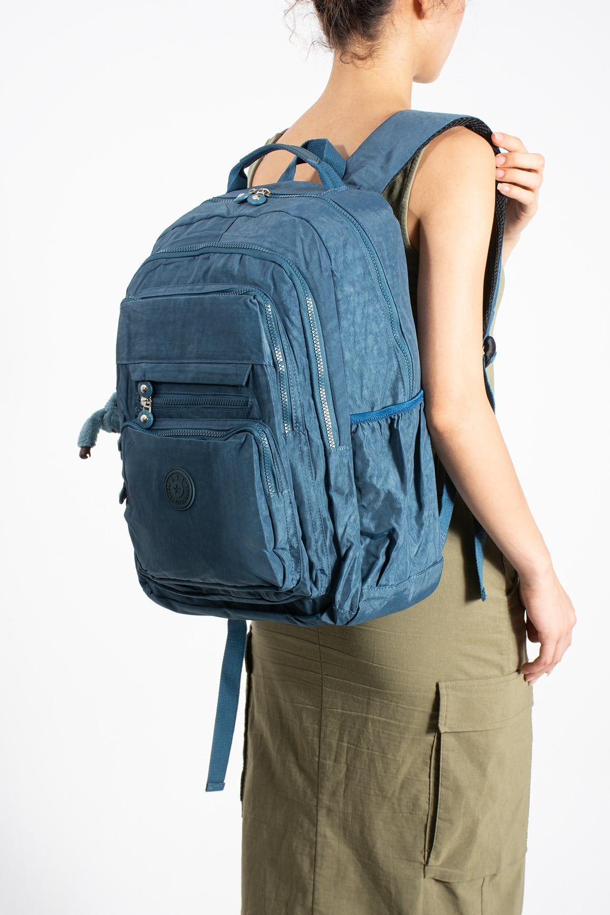 571-2FUltra Hafif Çok Cepli Su Geçirmez Sırt Çantası Unisex Mavi (Model: 571-2F)