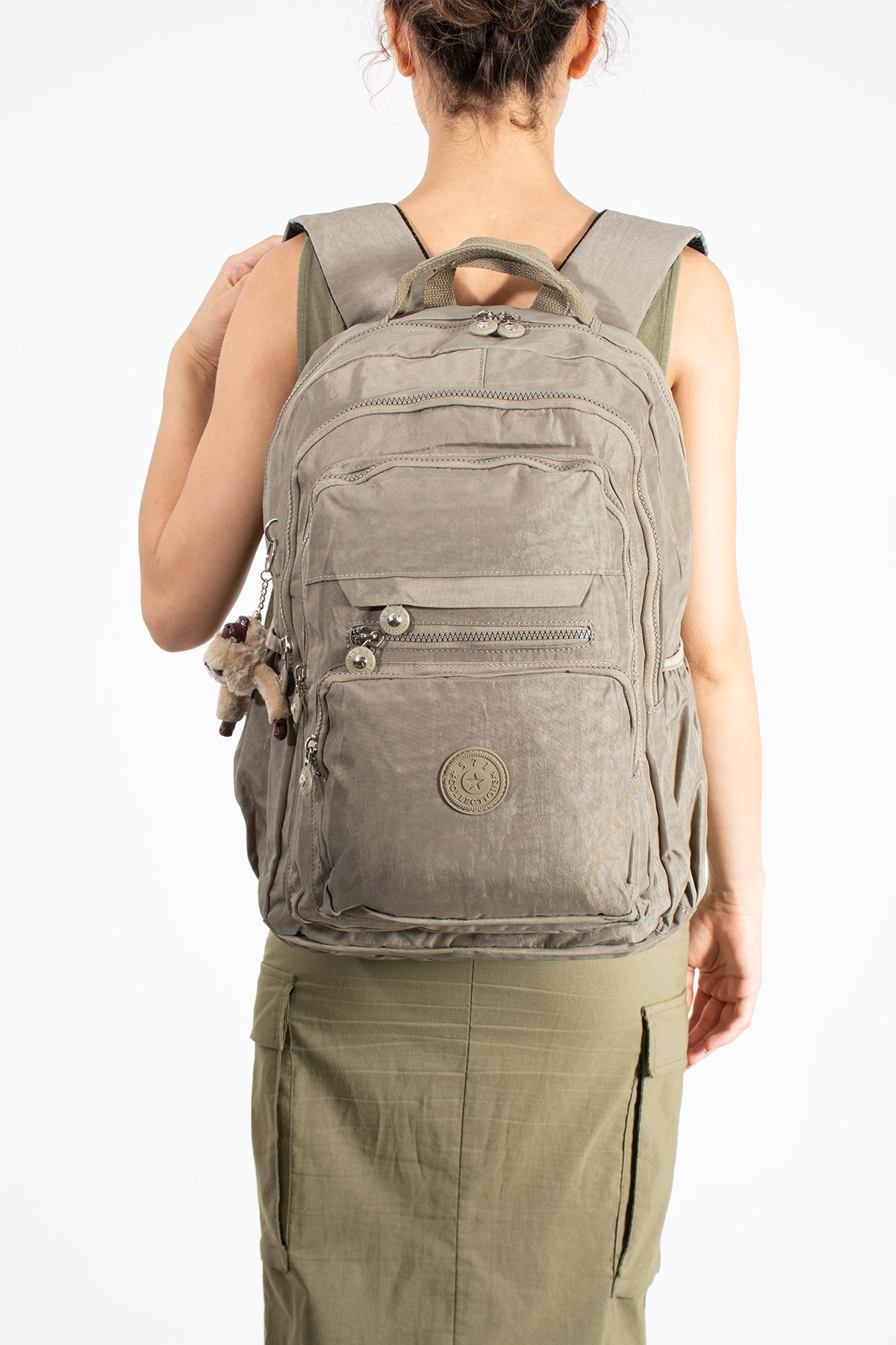 571-2FUltra Hafif Çok Cepli Su Geçirmez Sırt Çantası Unisex Vizon (Model: 571-2F)
