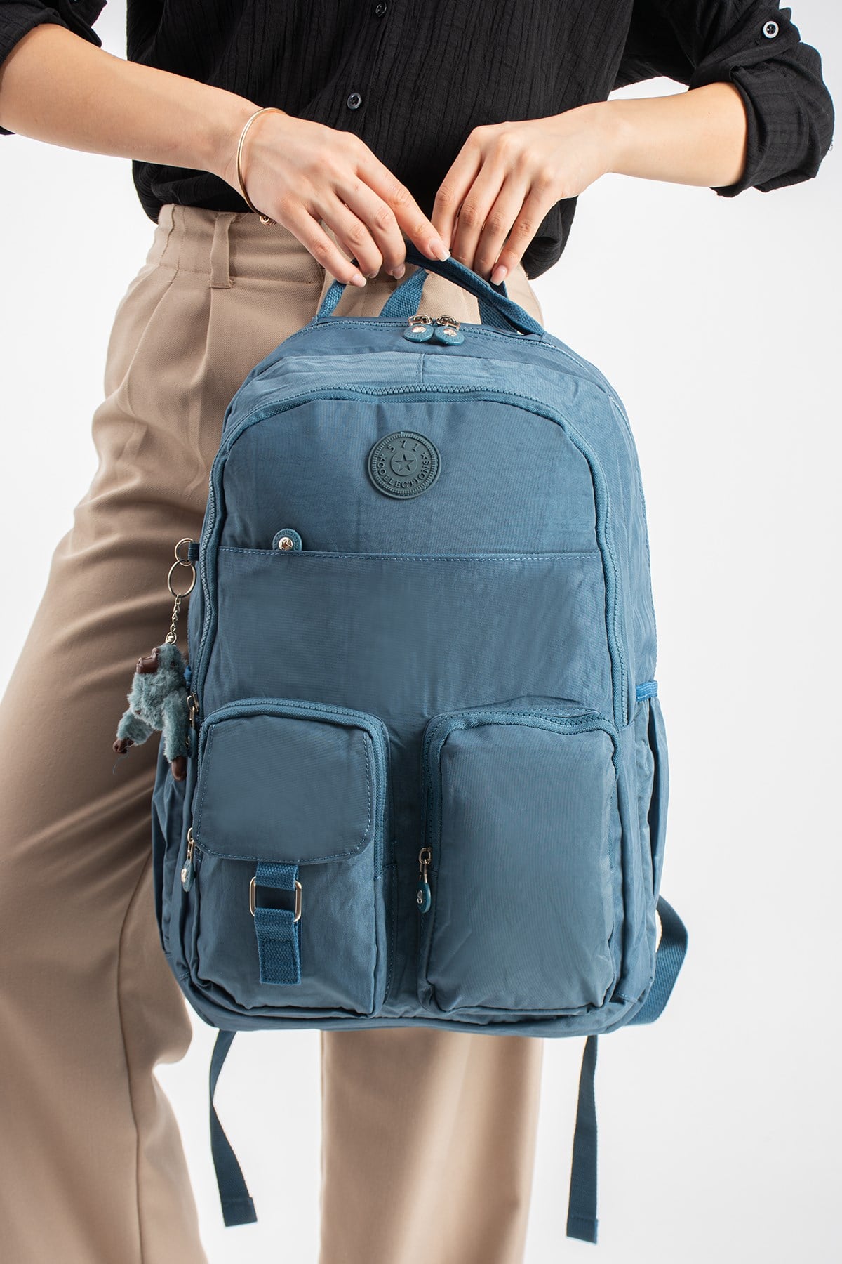 571-1AUltra Hafif Çok Cepli Su Geçirmez Sırt Çantası Unisex Mavi (Model: 571-1A)