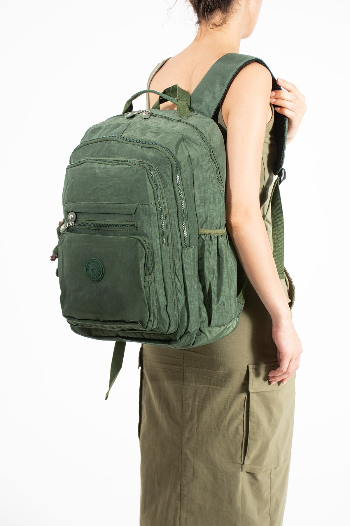 571-2FUltra Hafif Çok Cepli Su Geçirmez Sırt Çantası Unisex Yeşil (Model: 571-2F)