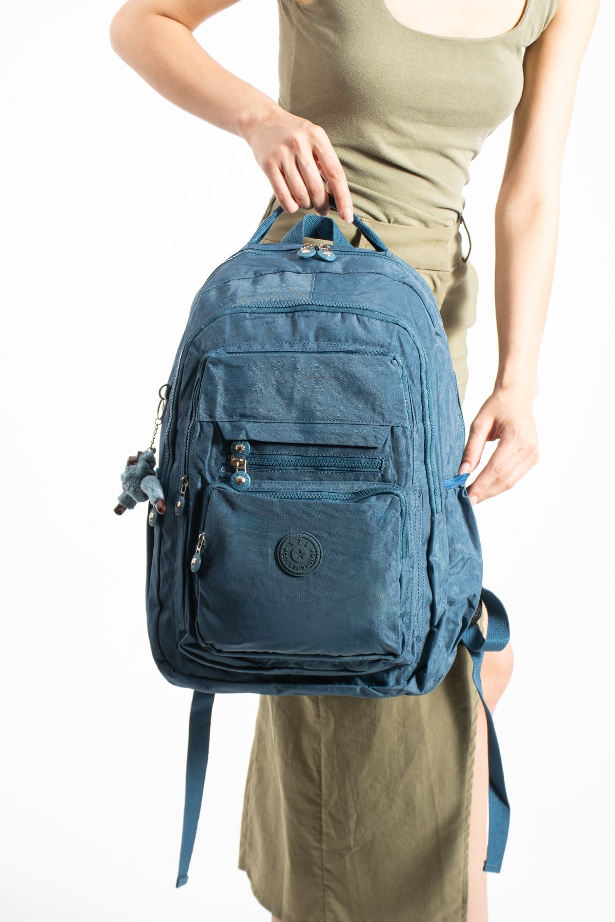 571-2FUltra Hafif Çok Cepli Su Geçirmez Sırt Çantası Unisex Mavi (Model: 571-2F)