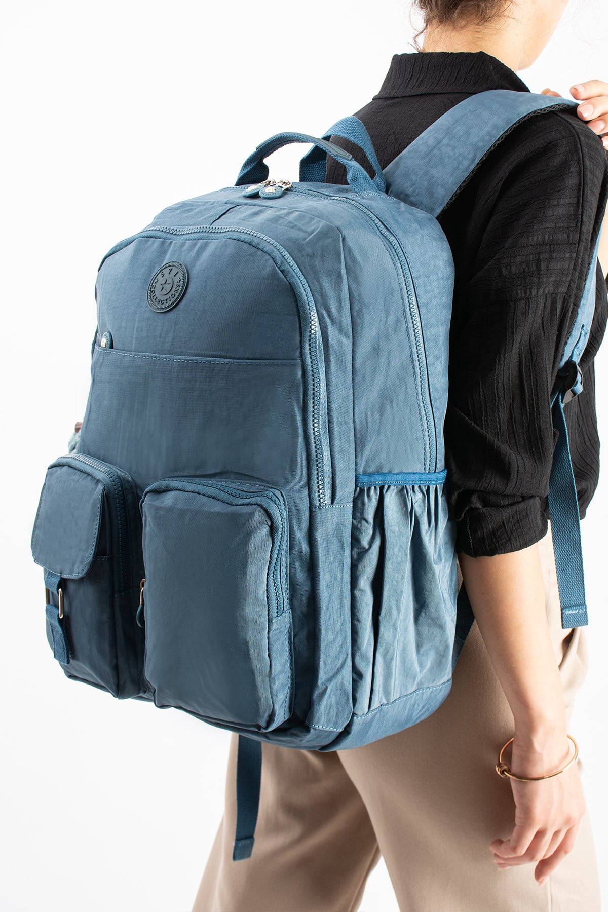 571-1AUltra Hafif Çok Cepli Su Geçirmez Sırt Çantası Unisex Mavi (Model: 571-1A)