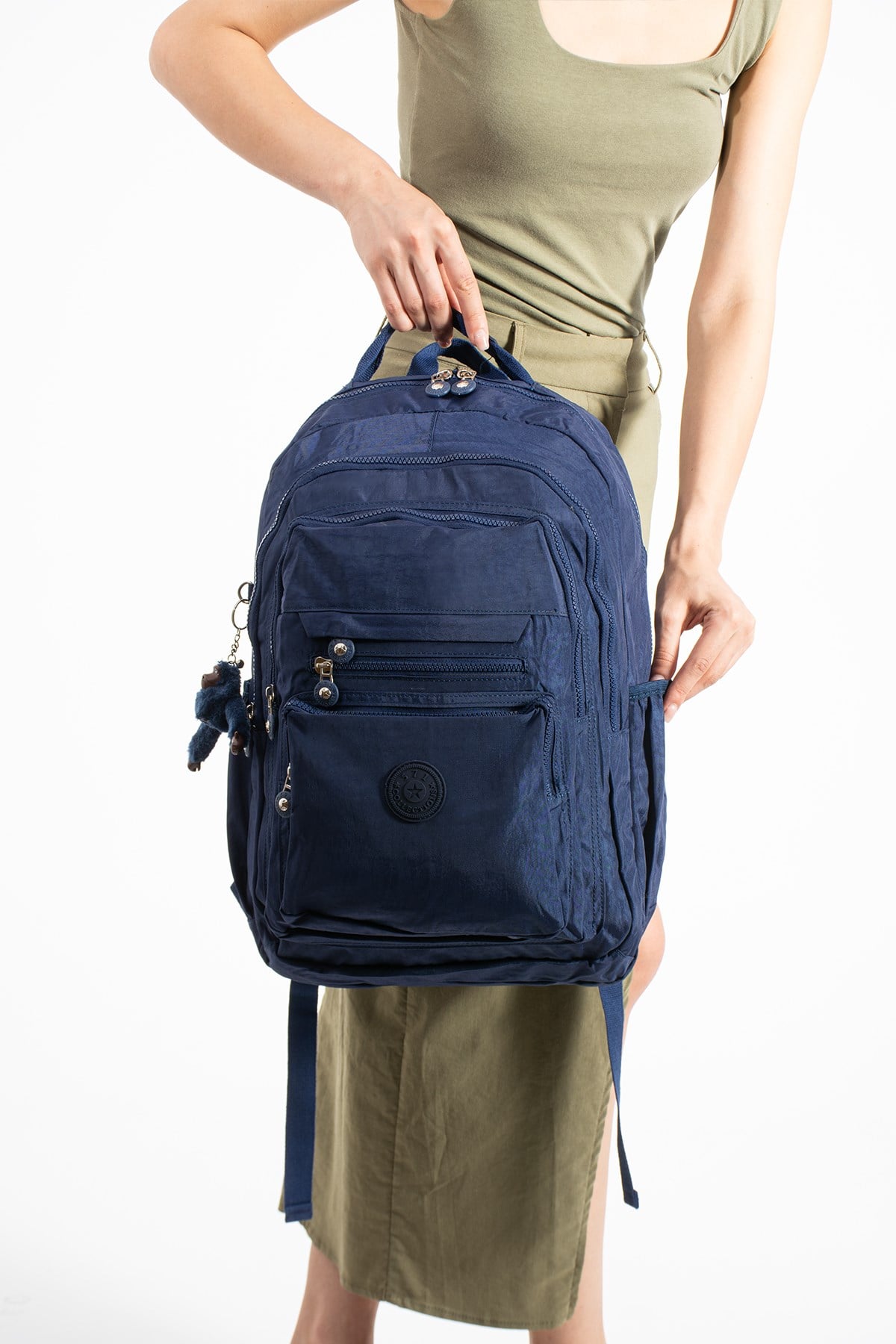 571-2FUltra Hafif Çok Cepli Su Geçirmez Sırt Çantası Unisex Lacivert (Model: 571-2F)