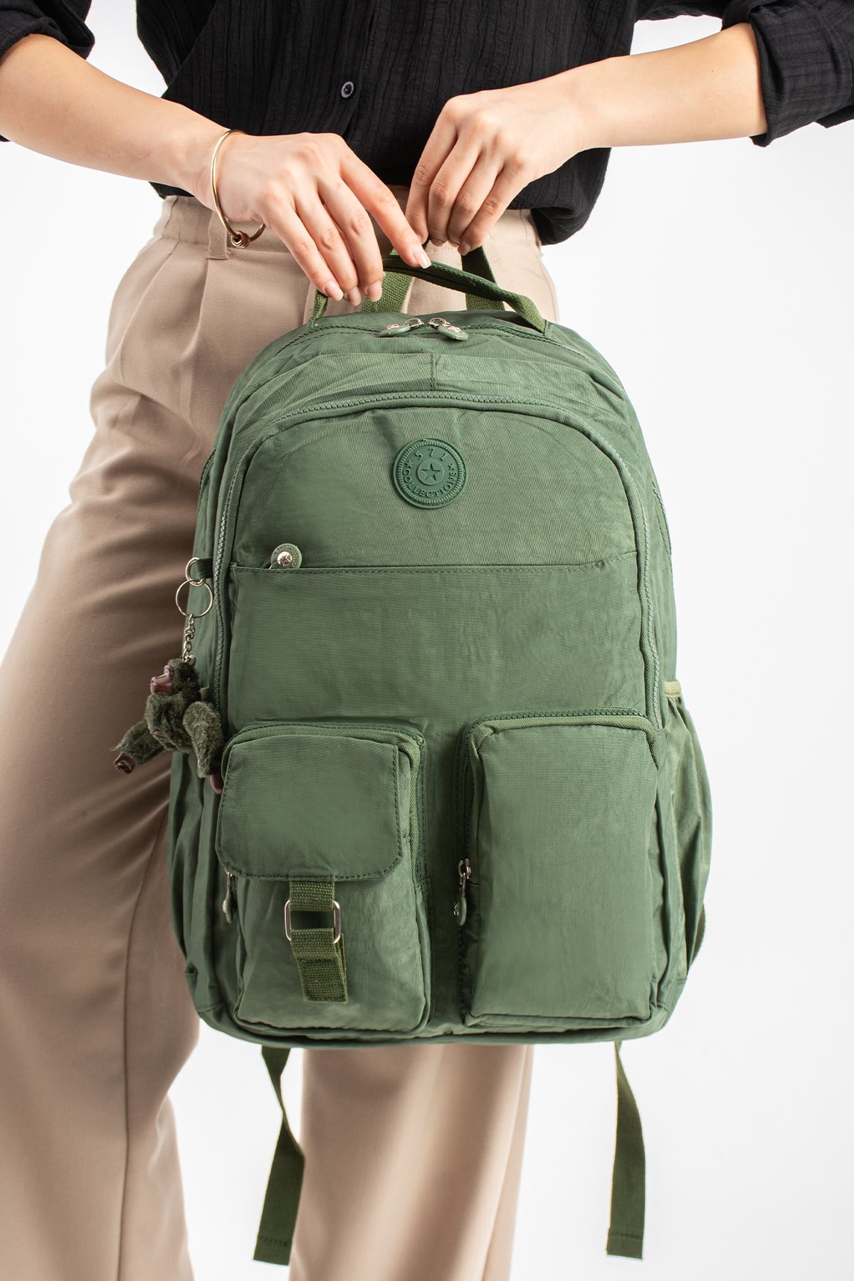 571-1AUltra Hafif Çok Cepli Su Geçirmez Sırt Çantası Unisex Yeşil (Model: 571-1A)