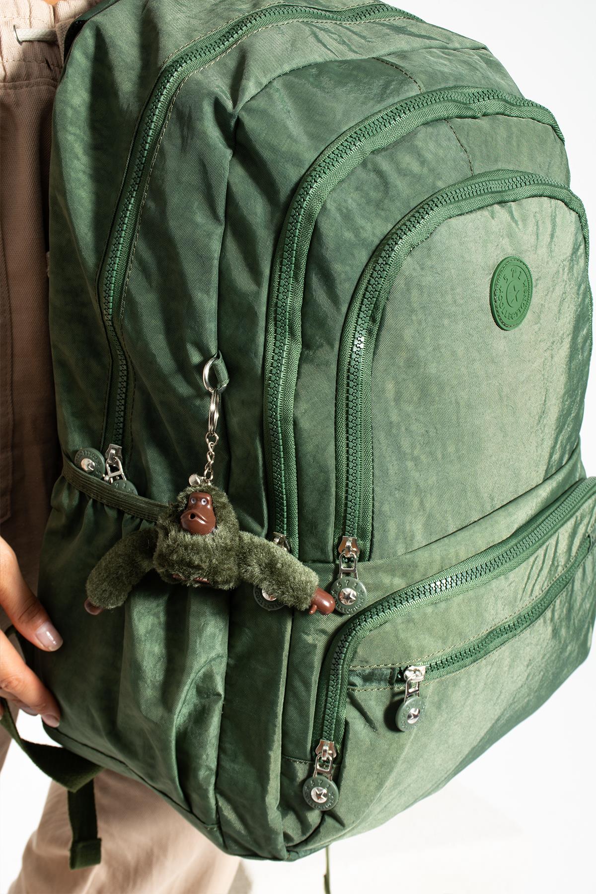 Ultra Hafif Çok Cepli Su Geçirmez Sırt Çantası Unisex Yeşil (Model: 571-1G)