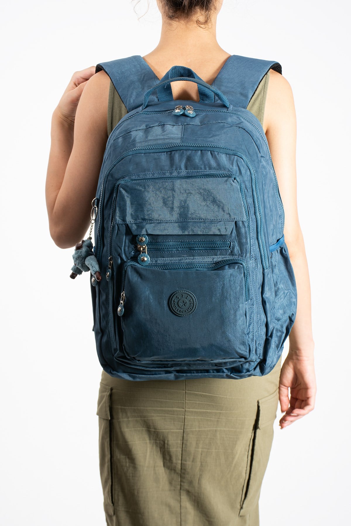 571-2FUltra Hafif Çok Cepli Su Geçirmez Sırt Çantası Unisex Mavi (Model: 571-2F)