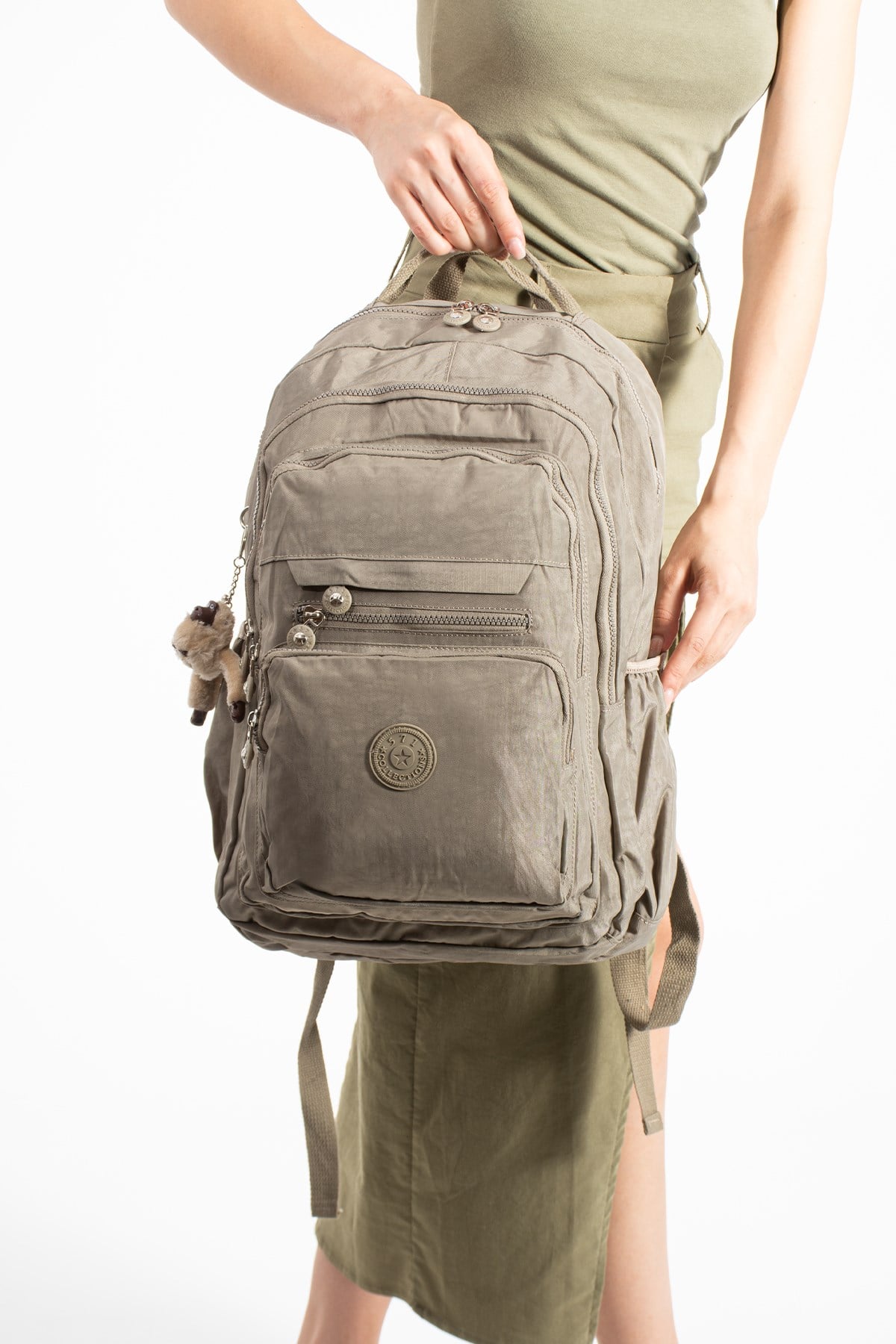 571-2FUltra Hafif Çok Cepli Su Geçirmez Sırt Çantası Unisex Vizon (Model: 571-2F)