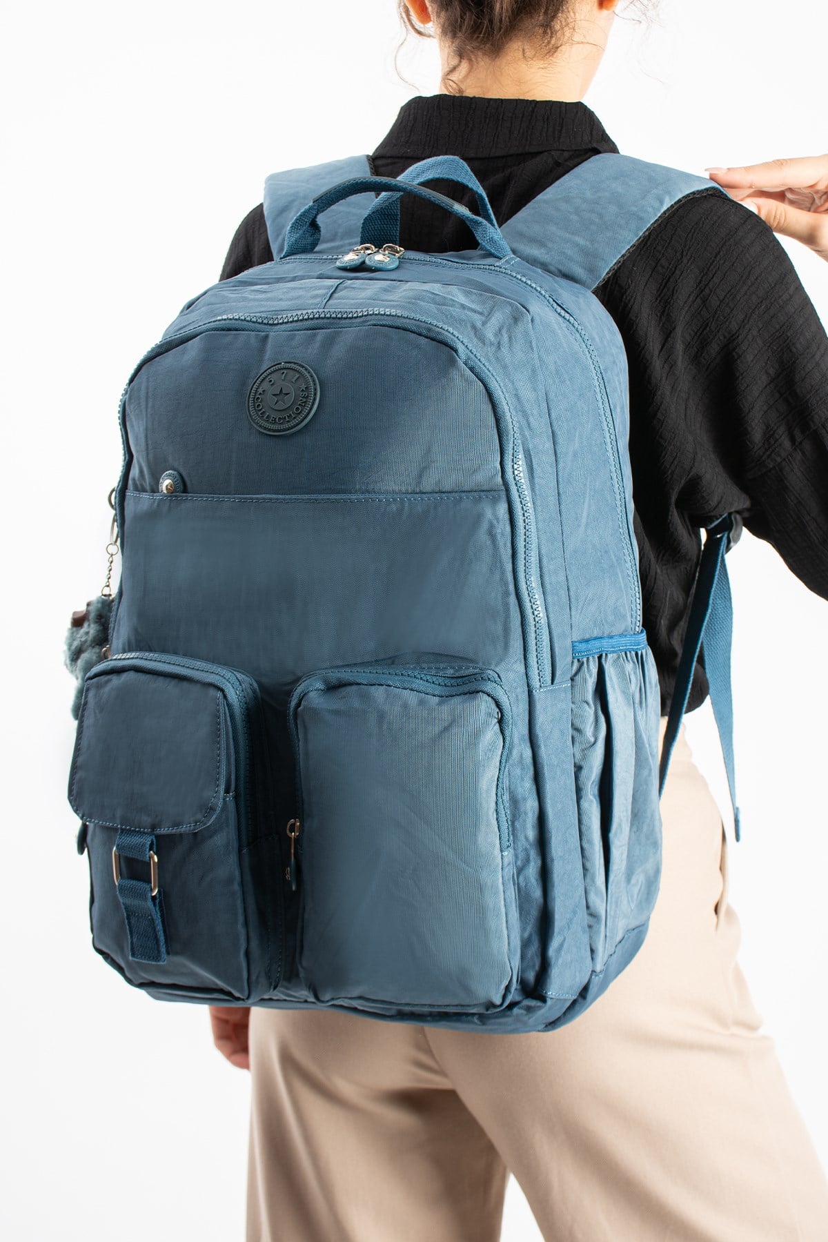 571-1AUltra Hafif Çok Cepli Su Geçirmez Sırt Çantası Unisex Mavi (Model: 571-1A)