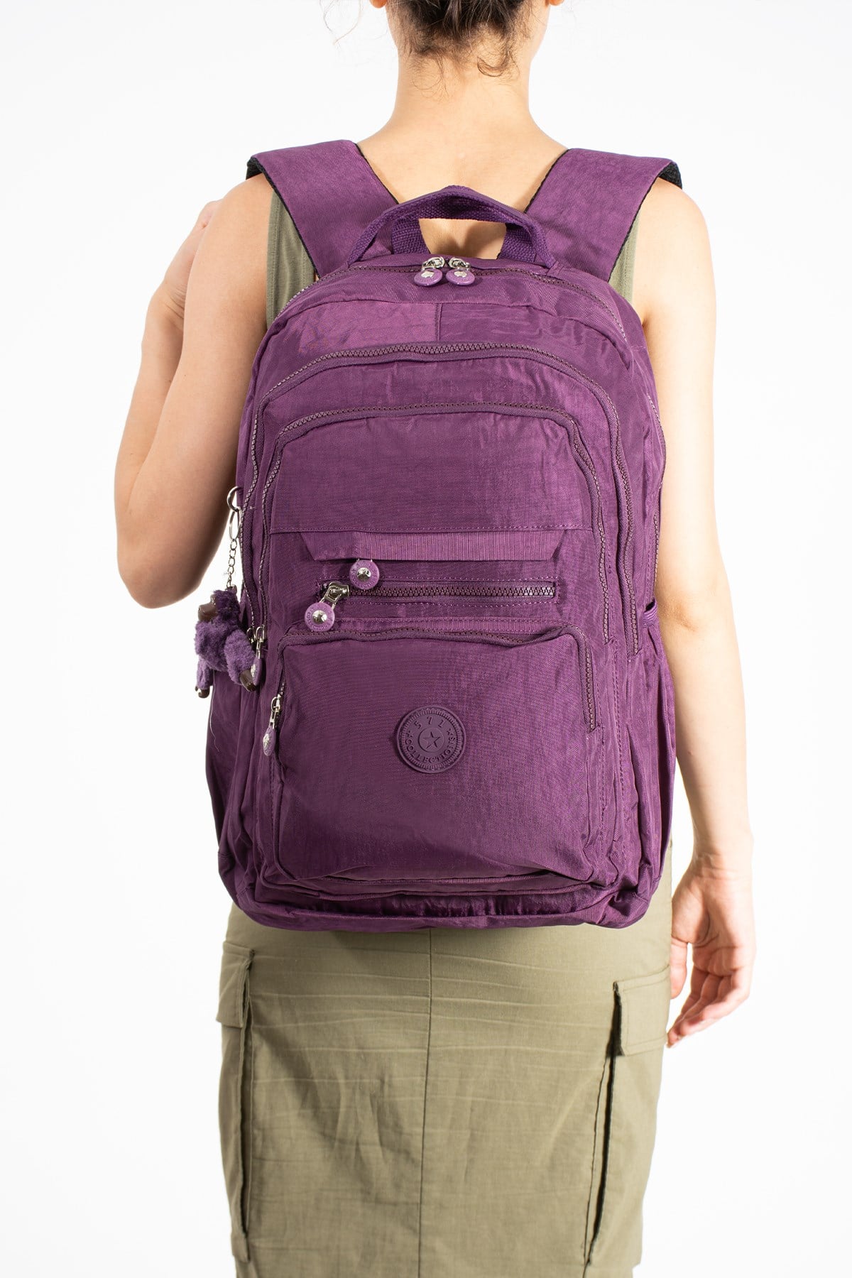 571-2FUltra Hafif Çok Cepli Su Geçirmez Sırt Çantası Unisex Mor (Model: 571-2F)