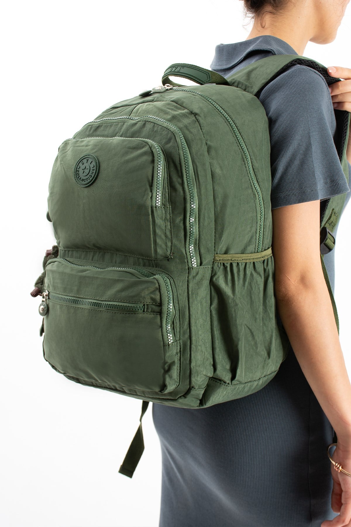 571-2DUltra Hafif Geniş Hacimli Okul Seyahat Spor Sırt Çantası Yeşil Model: (571-2D)