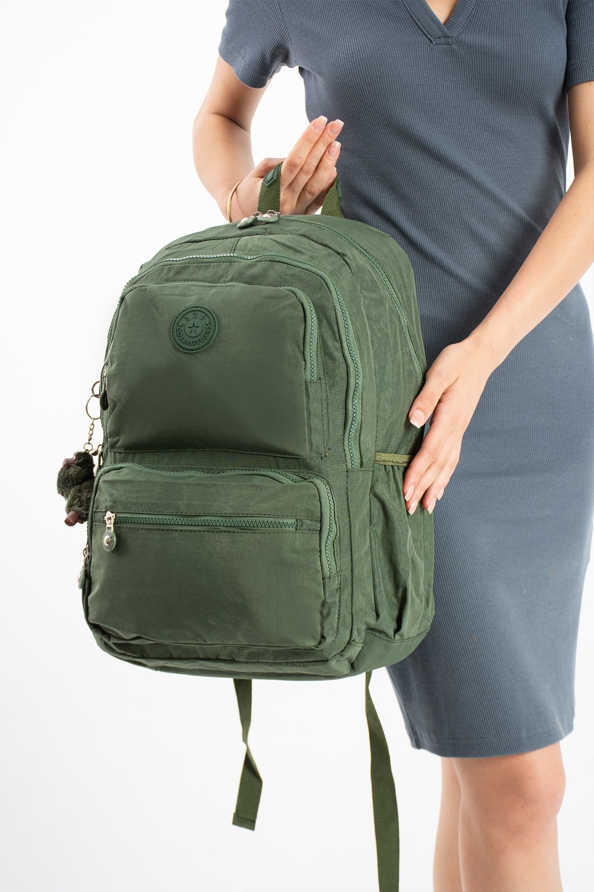 571-2DUltra Hafif Geniş Hacimli Okul Seyahat Spor Sırt Çantası Yeşil Model: (571-2D)