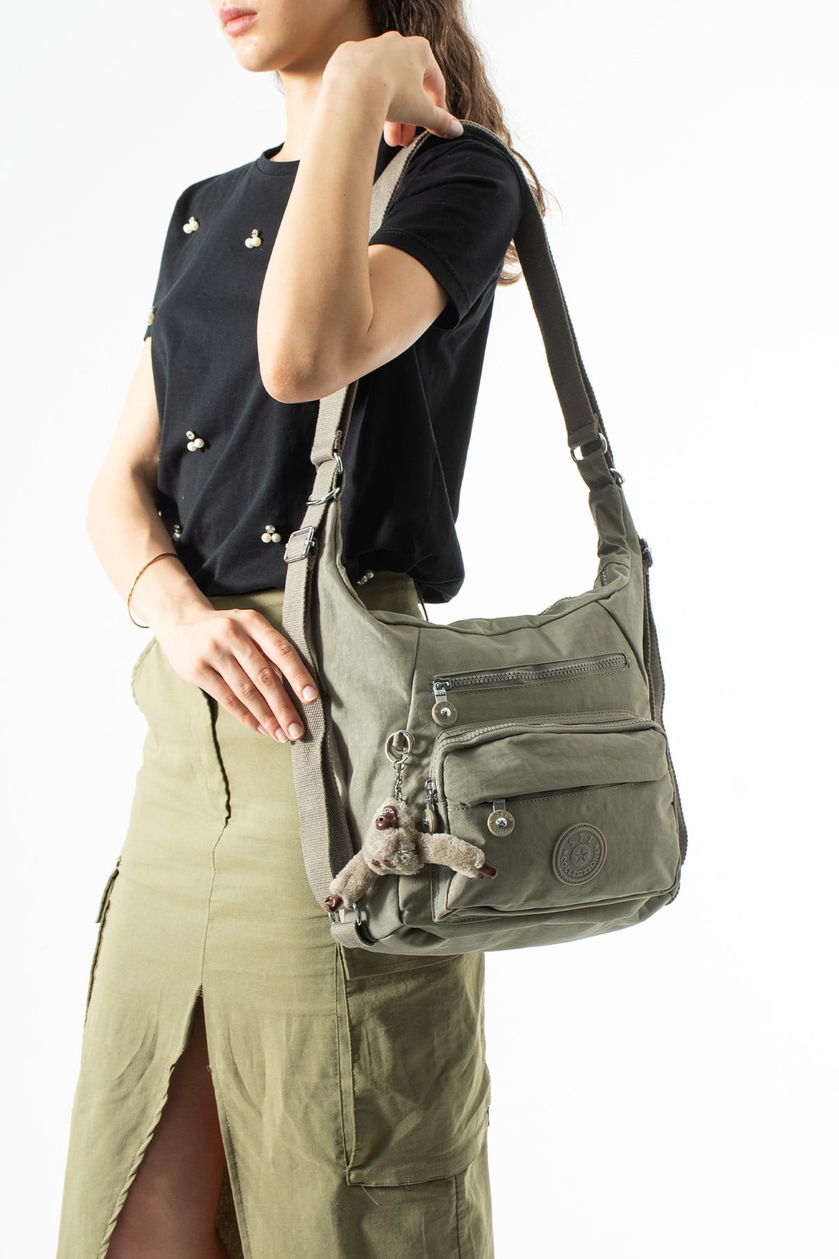 571-5RUltra Hafif Hem Sırt Hem Omuz, Geniş Hacimli Kadın Çantası Vizon (Model: 571-5R)