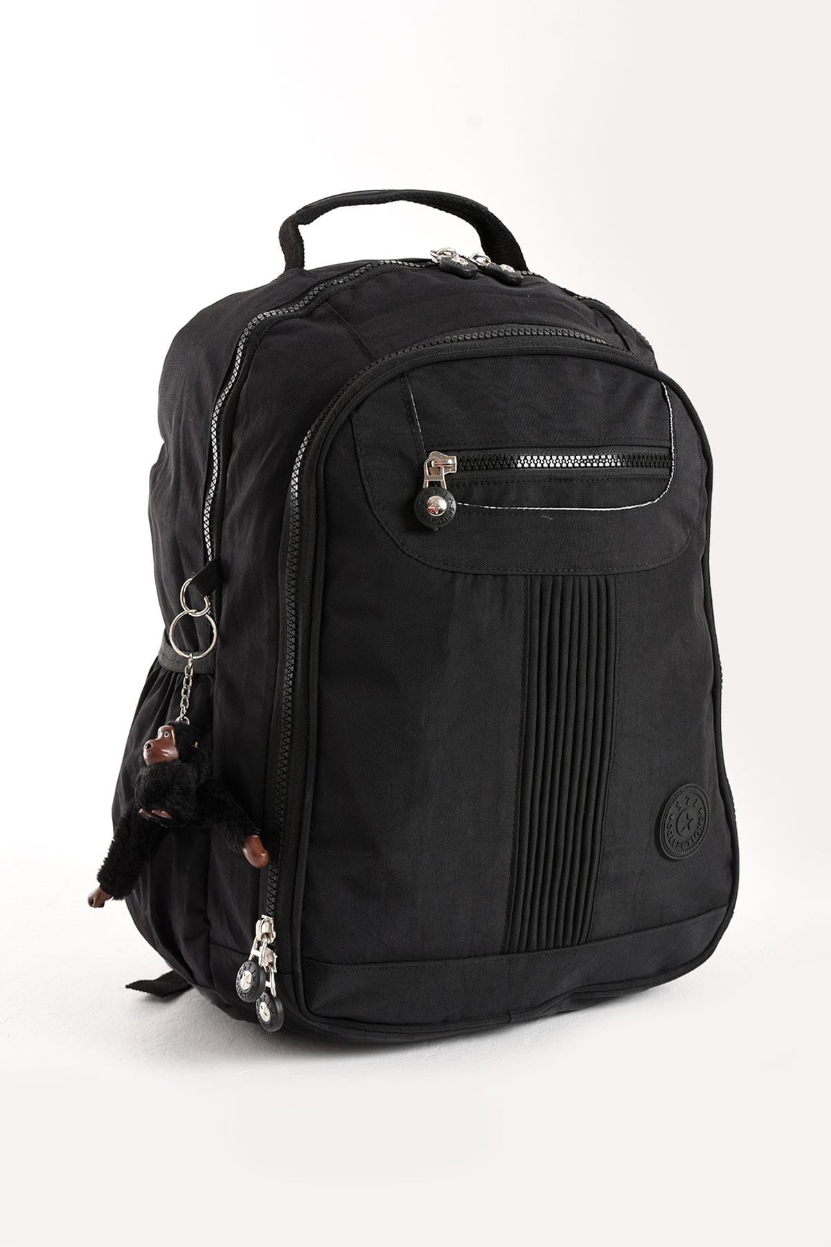Ultra Hafif Orta Boy Sırt Çantası Çok Cepli Siyah (Model: 571-3P)