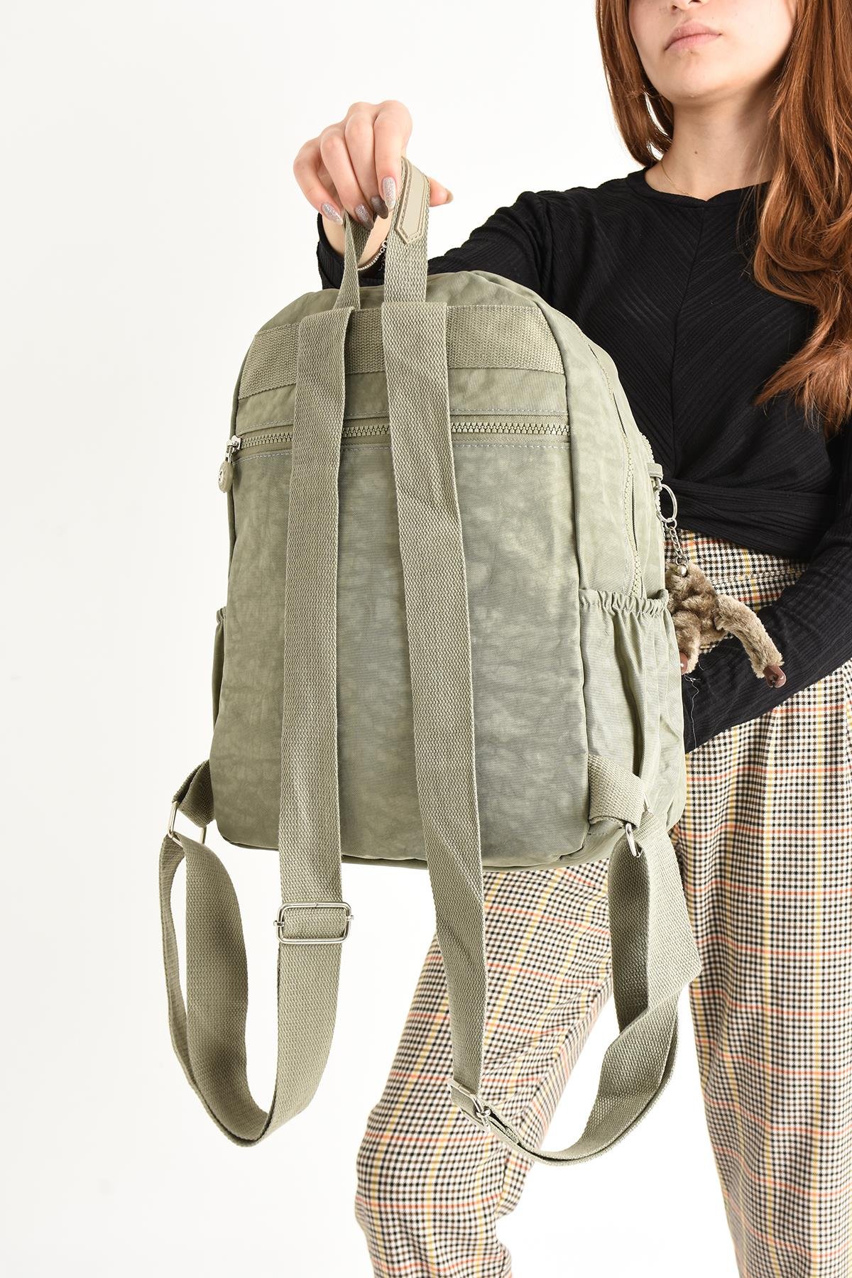 Ultra Hafif Orta Boy Sırt Çantası  Çok Cepli Vizon (Model: 571-4B)