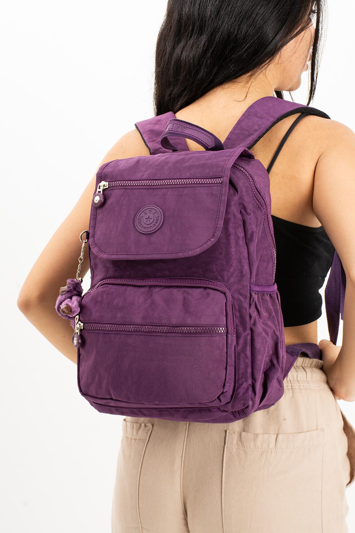 Ultra Hafif Orta Boy Sırt Çantası Çok Cepli Mor (Model: 571-3J)