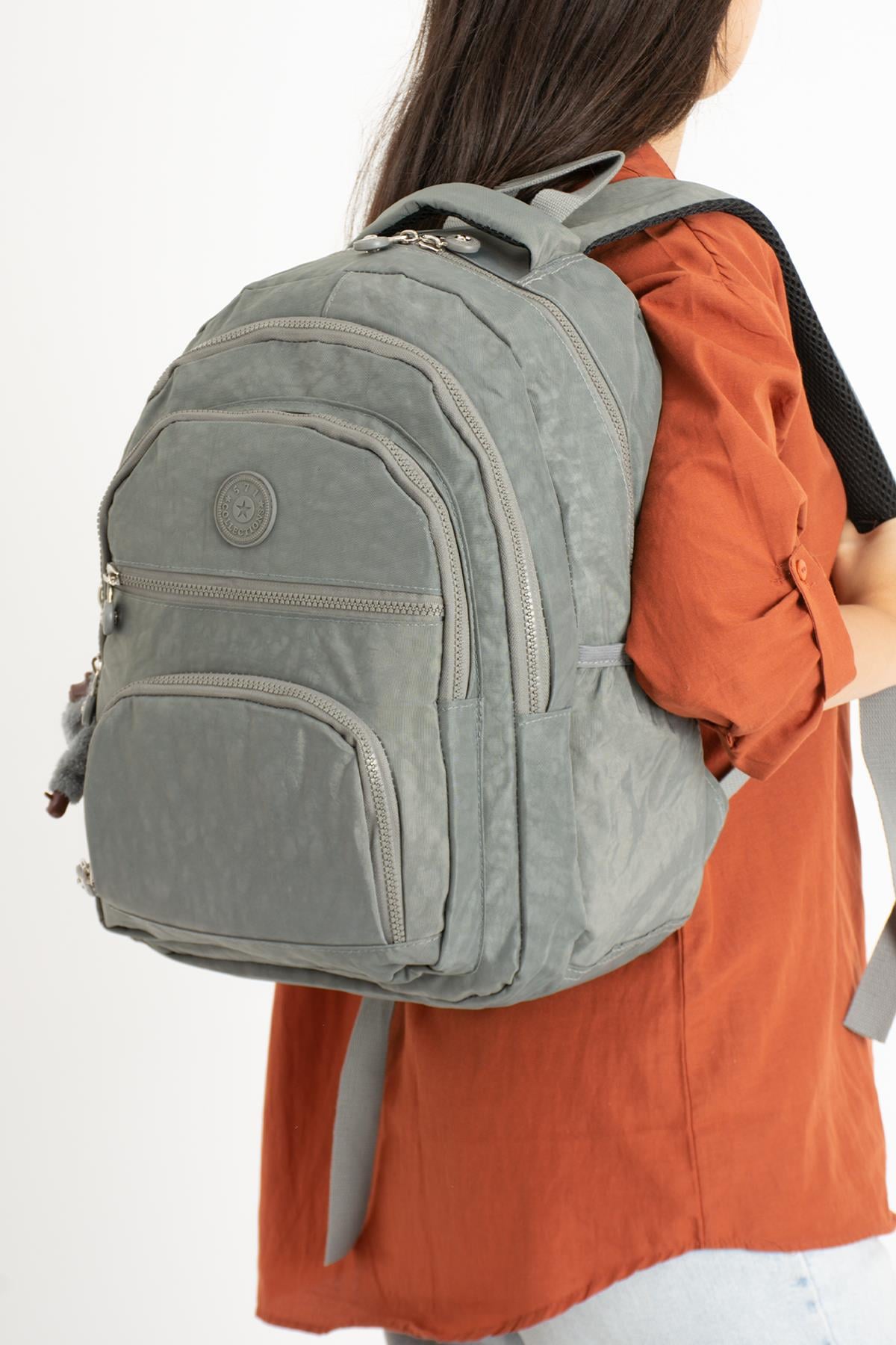 Ultra Hafif Orta Boy Sırt Çantası Unisex Gri (Model: 571-3C) 