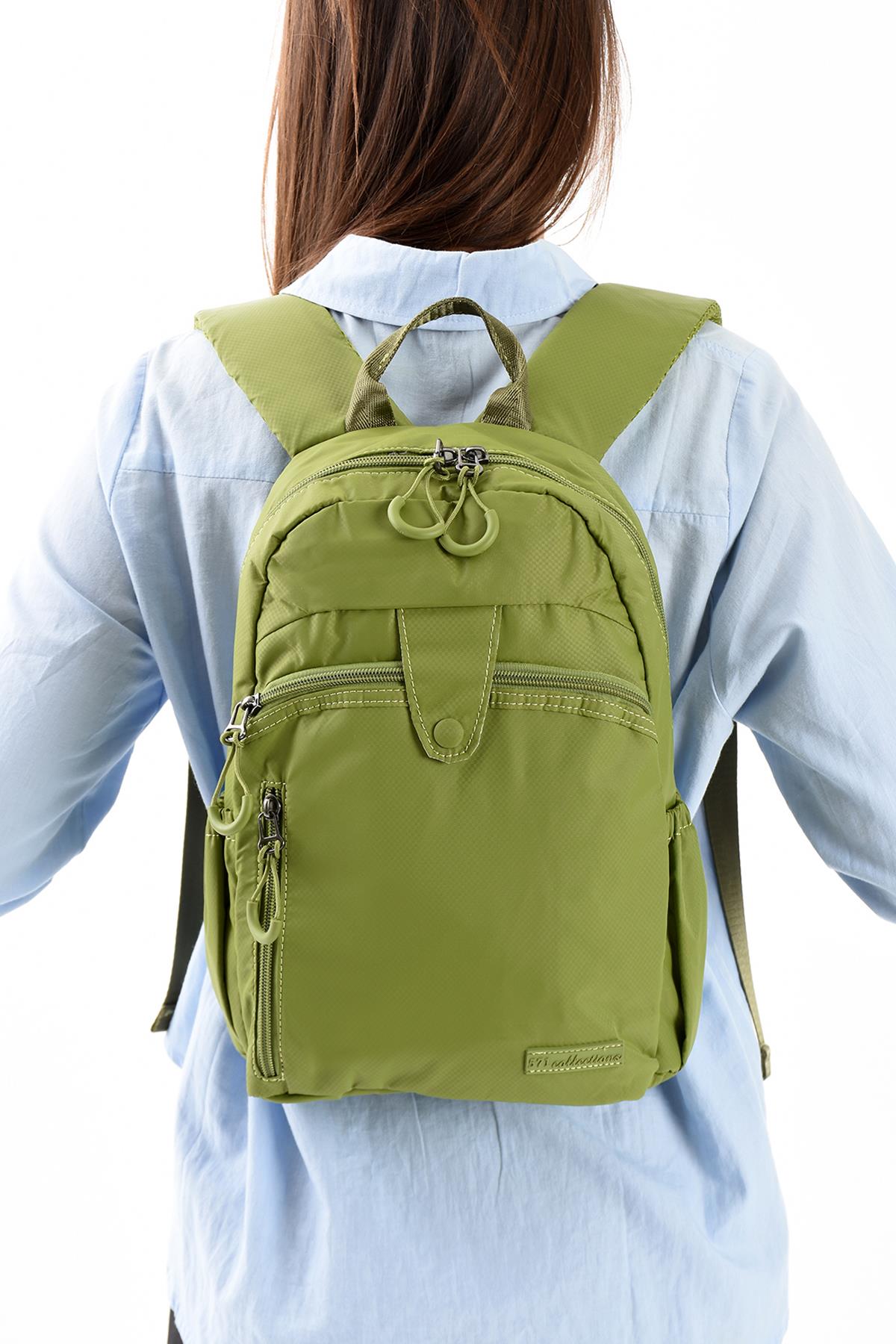 571-13-9CUltra Hafif Şik ve Su Geçirmez Orta Boy Sırt Çantası Açık Yeşil Model: (571-13-9C)