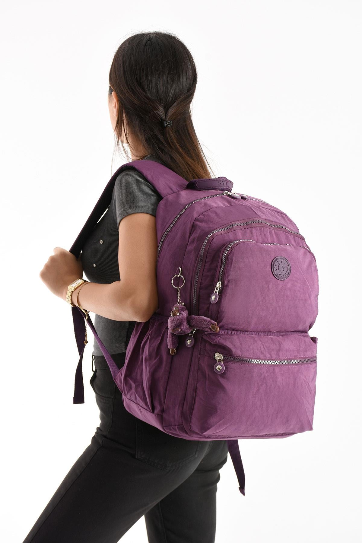Ultra Hafif Sırt Çantası Okul Seyahat Unisex Mor (Model: 571-1C)