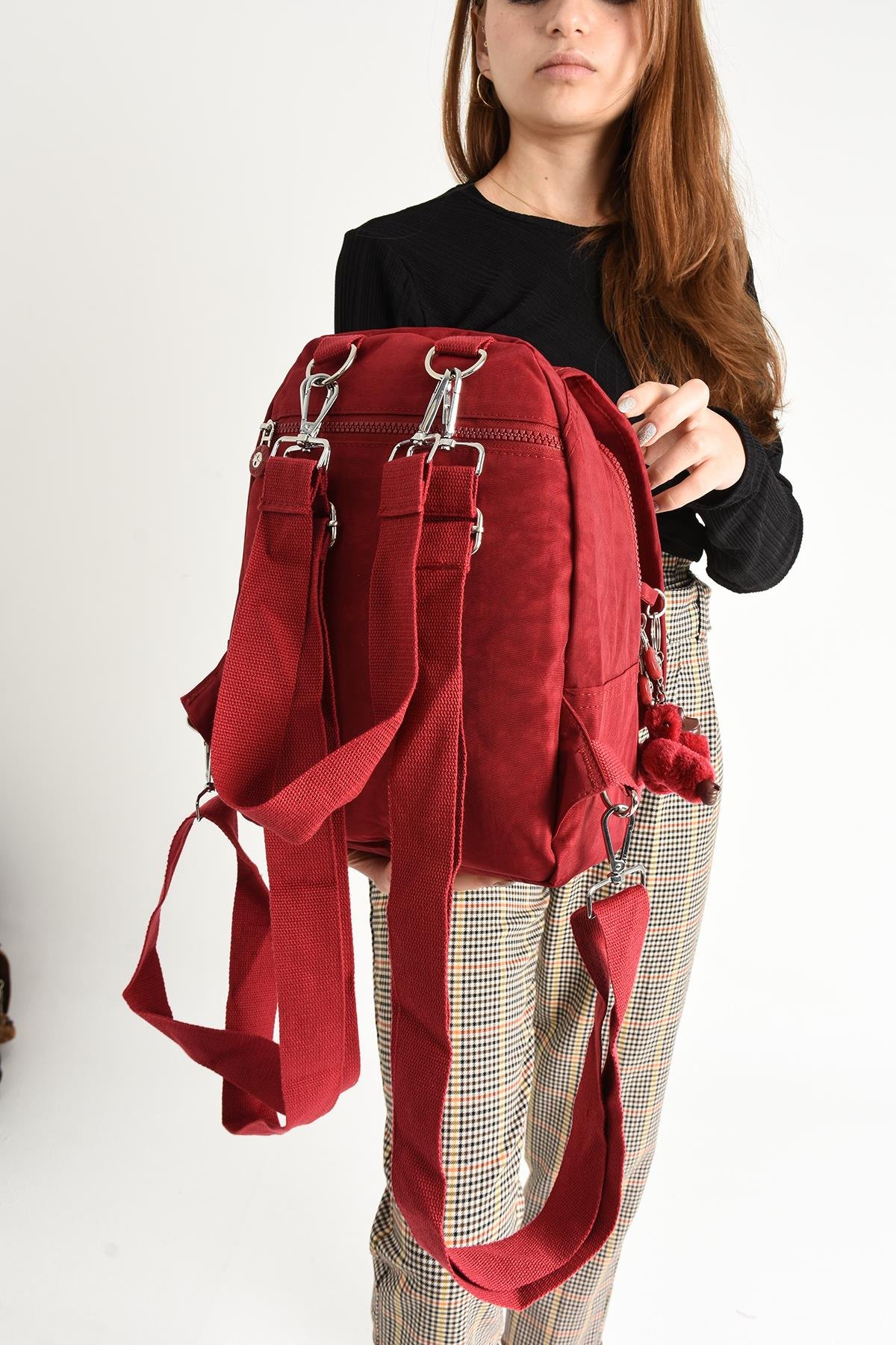 Ultra Hafif Sırt ve El Bayan Çantası Kırmızı (Model:571-5A)