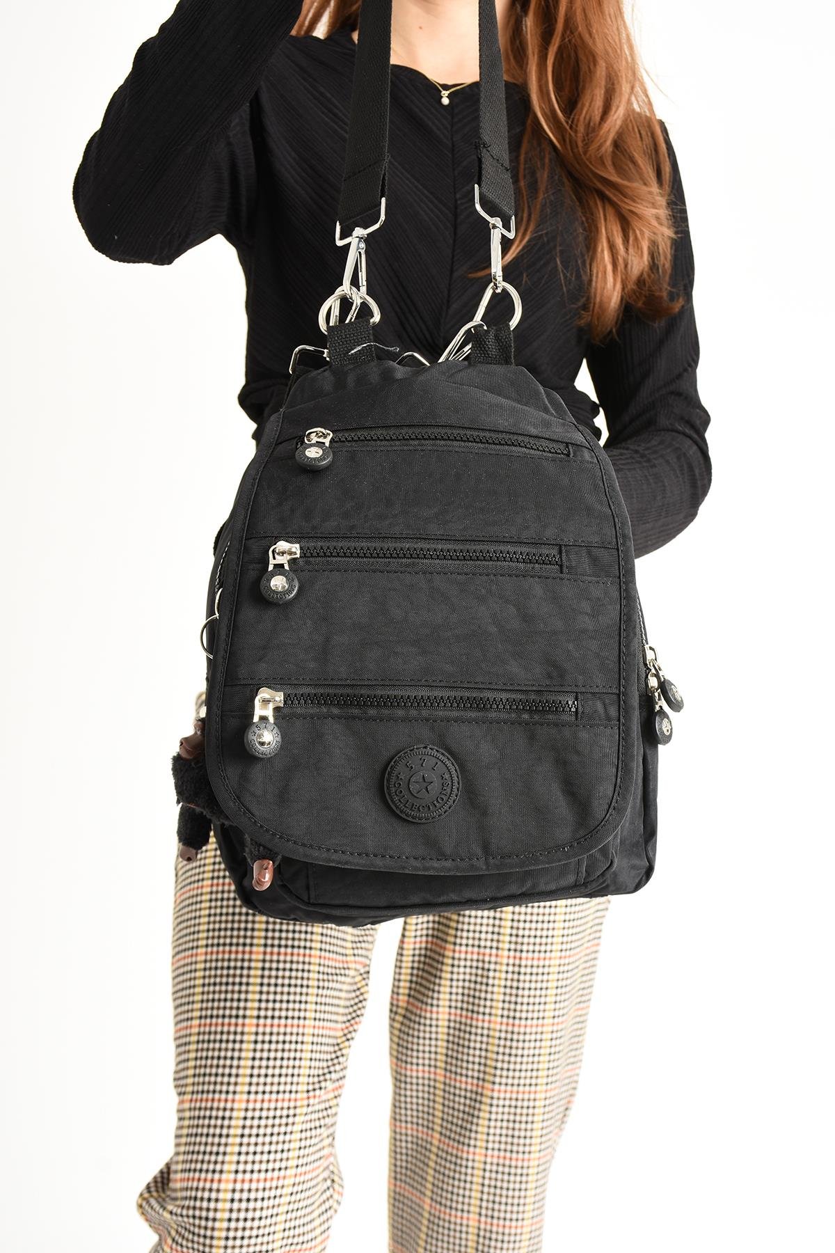 Ultra Hafif Sırt ve El Bayan Çantası Unisex Siyah (Model:571-5A)