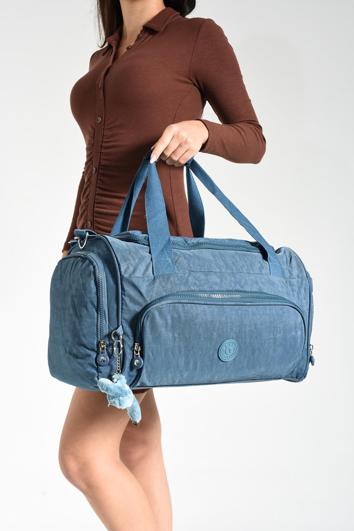 Ultra Hafif Su Geçirmez Seyahat Spor Çantası Unisex Mavi (Model: 571-7C)