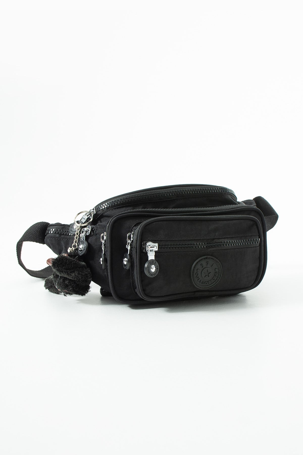 571-7JUnisex Çok Cepli, Su Geçirmez, Çapraz Askılı Bel Çantası (Freebag) Siyah Model: 571-7J