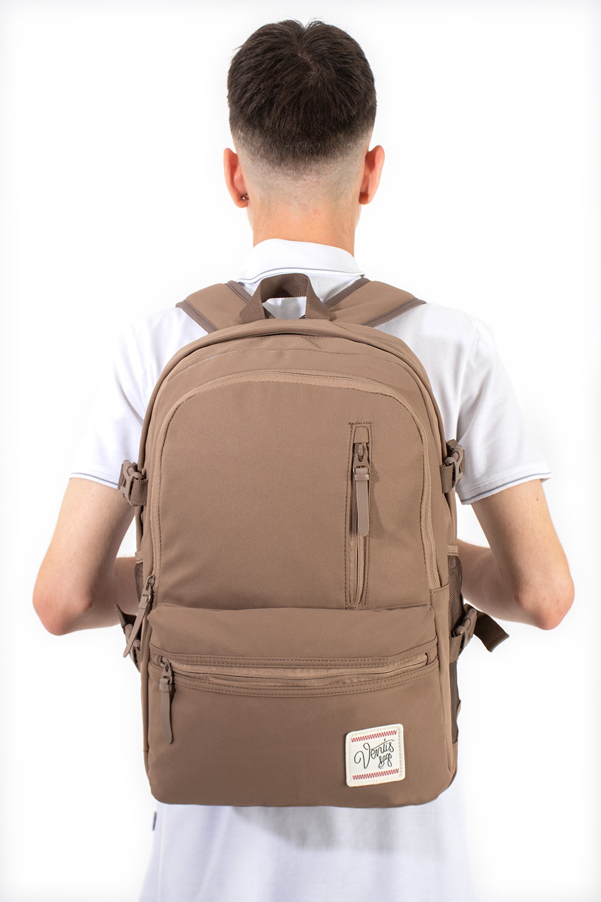 VNT-1-3CUnisex, Hafif Çok Cepli, Eergonomik Tasarım Sırt Çantası Kahverengi Model: (VNT-3C)