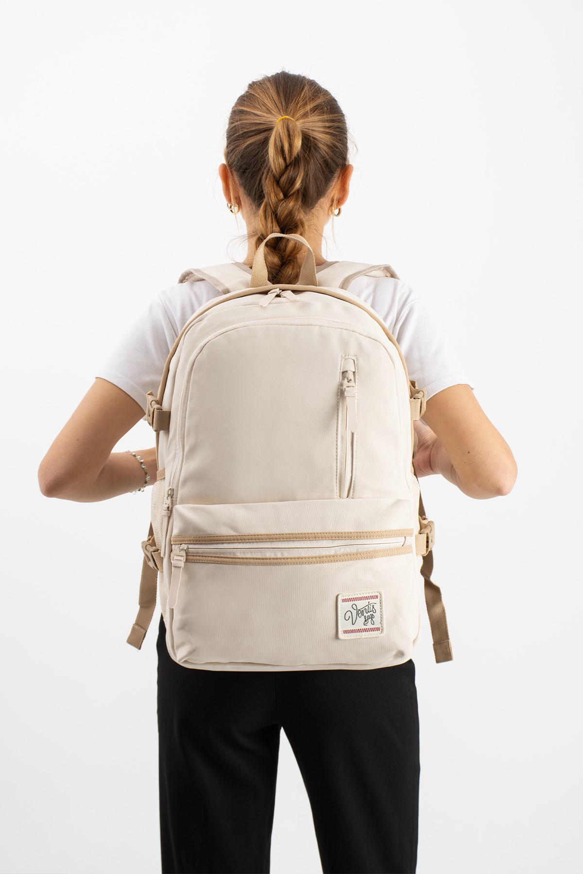 VNT-1-3CUnisex, Hafif Çok Cepli, Eergonomik Tasarım Sırt Çantası Bej Model: (VNT-3C)