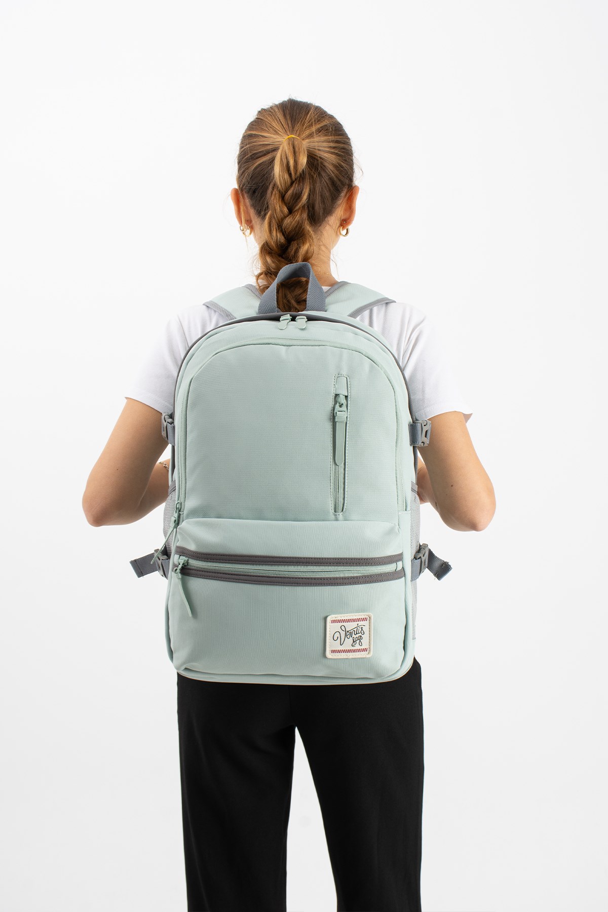 VNT-1-3CUnisex, Hafif Çok Cepli, Eergonomik Tasarım Sırt Çantası Mint Yeşili Model: (VNT-3C)