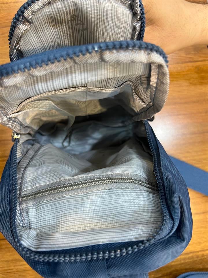 Unisex Üç Bölmeli Bodybag Göğüs Omuz Çantası (571-8A) Gri