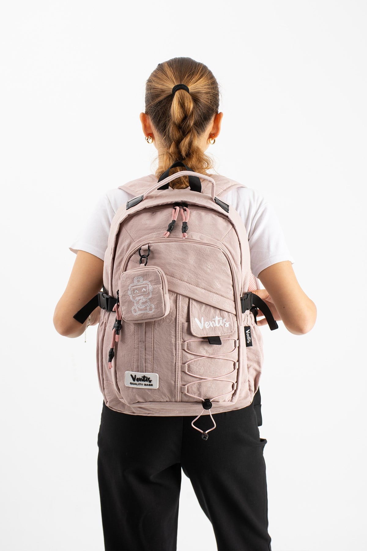 VNT-9BUnisex, Ultra Hafif, Çok Cepli, Sırt Çantası Pembe Model: (VNT-9B)
