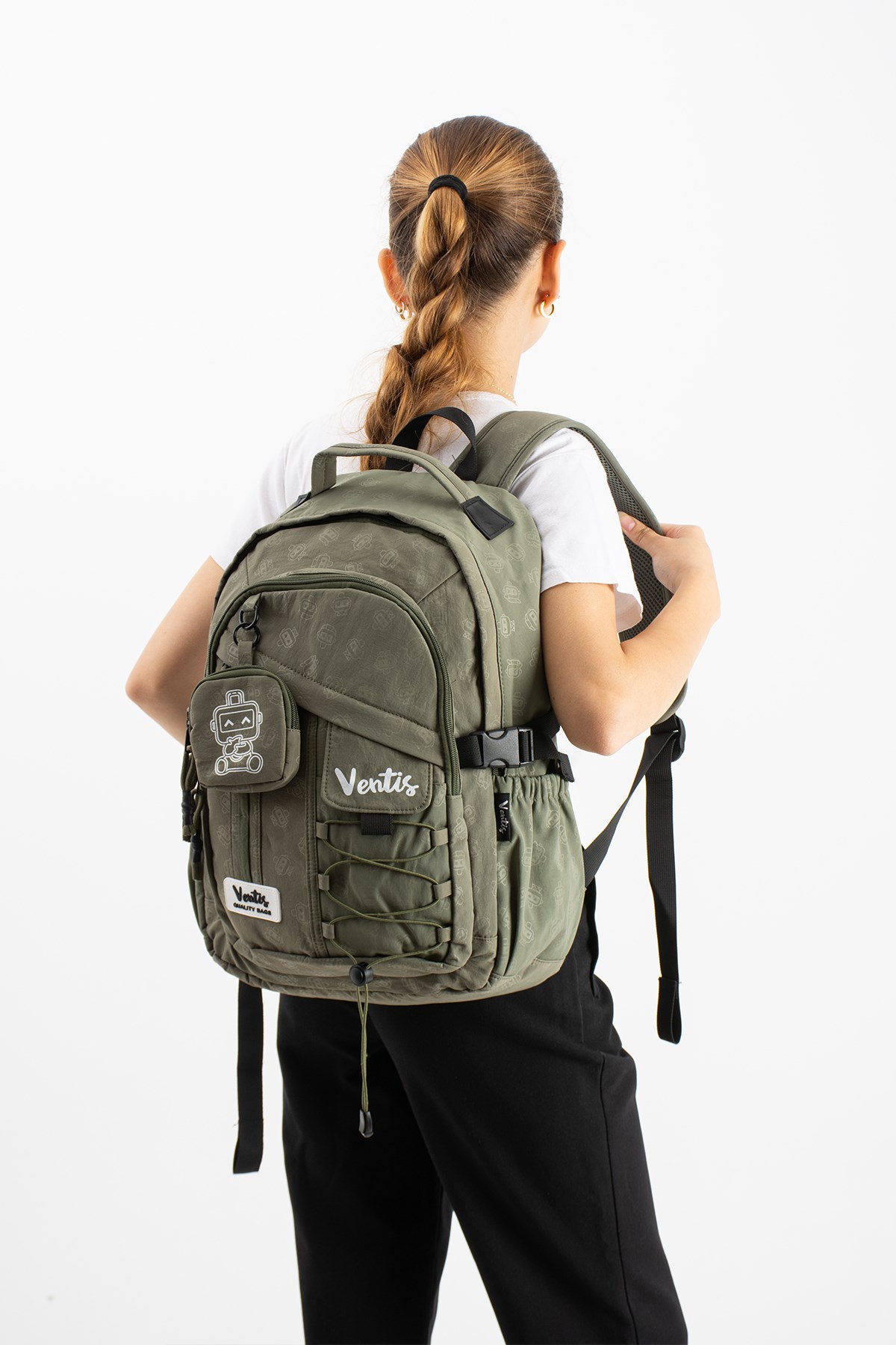 VNT-9BUnisex, Ultra Hafif, Çok Cepli, Sırt Çantası Haki Yeşil Model: (VNT-9B)