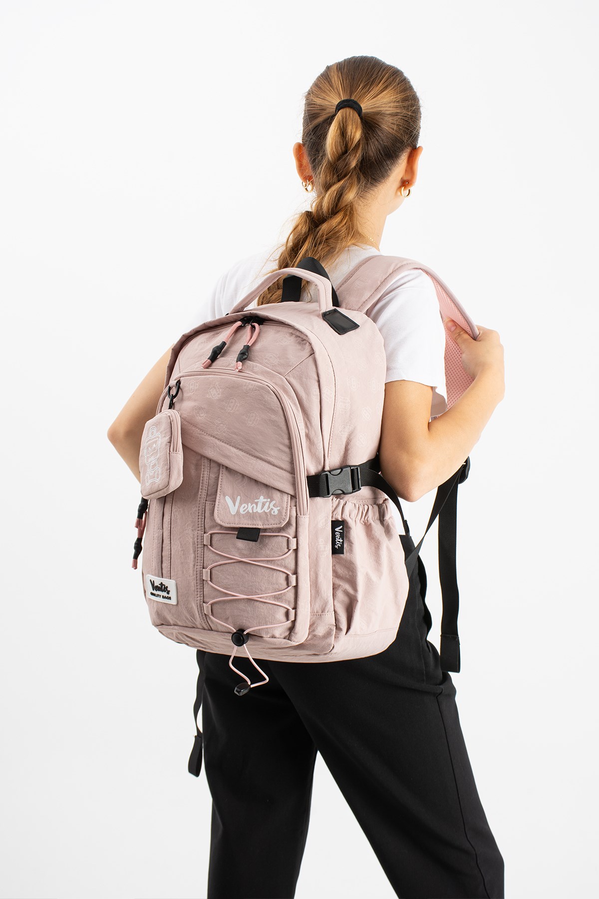 VNT-9BUnisex, Ultra Hafif, Çok Cepli, Sırt Çantası Pembe Model: (VNT-9B)