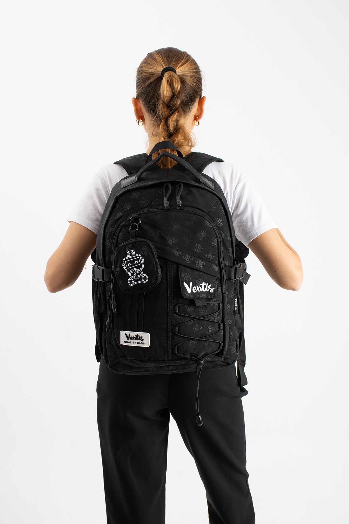 VNT-9BUnisex, Ultra Hafif, Çok Cepli, Sırt Çantası Siyah Model: (VNT-9B)