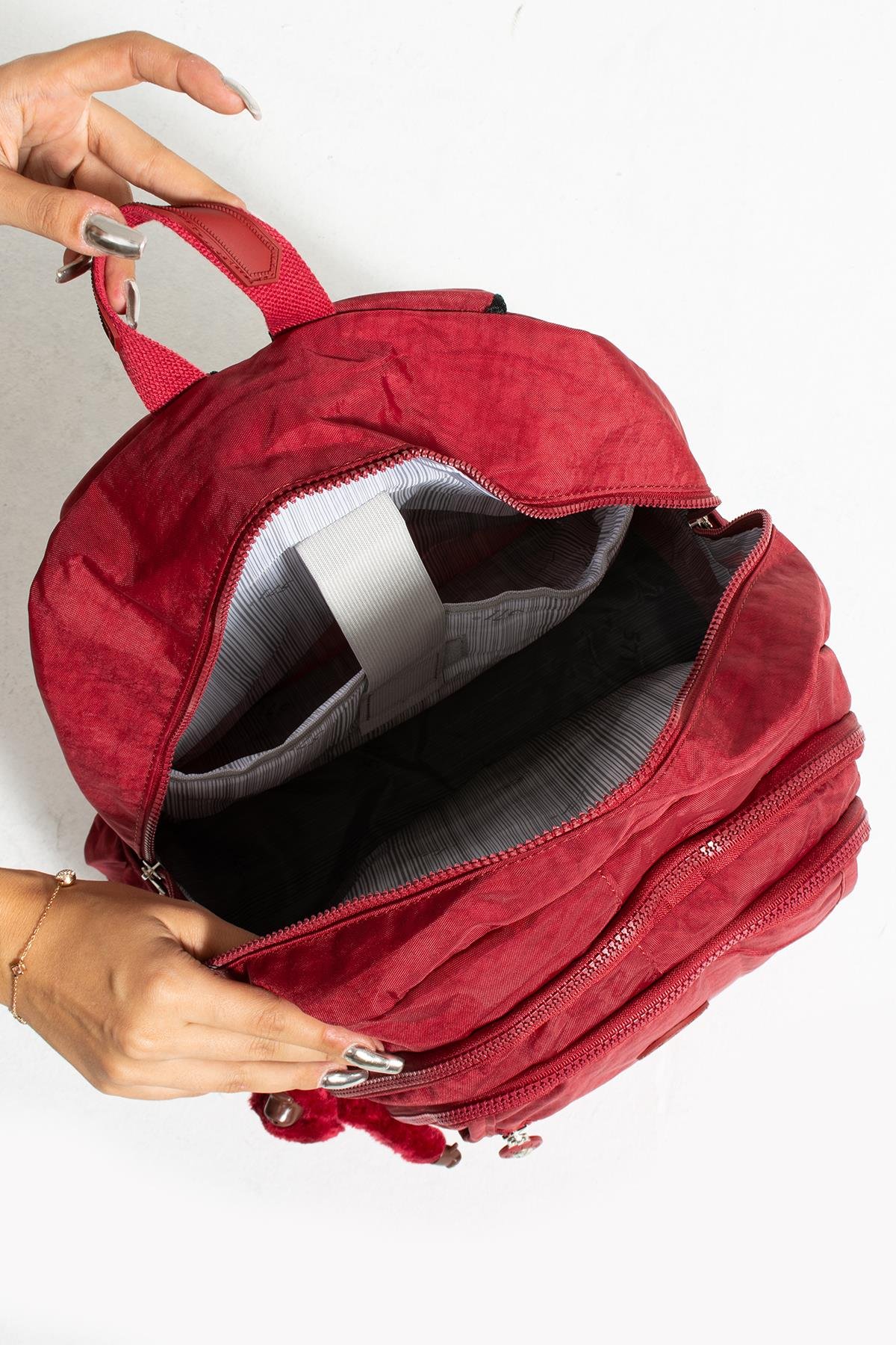 Unisex Ultra Hafif Çok Cepli Su Geçirmez Çanta (571-1D) Kırmızı