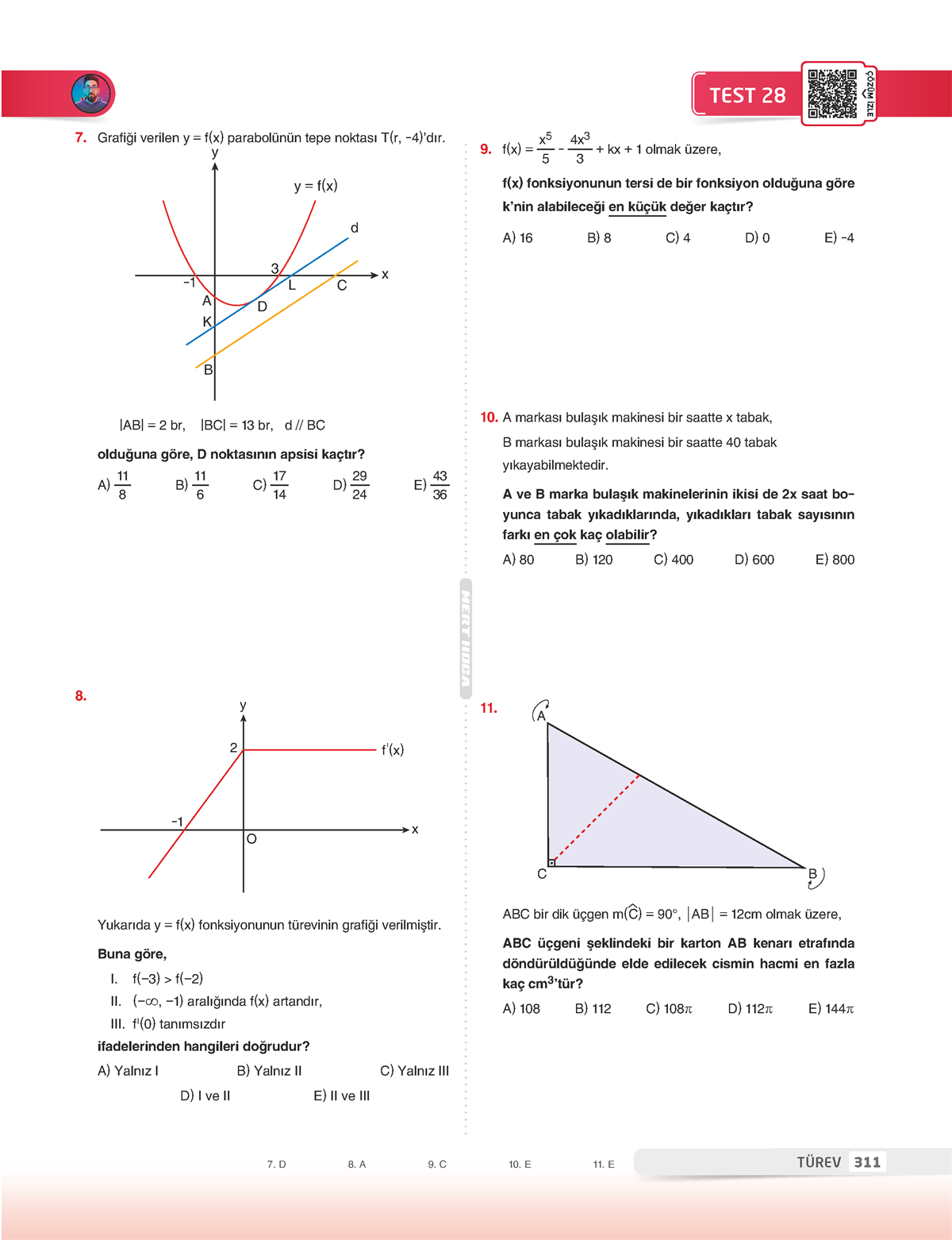 90 Günde AYT Matematik Soru Bankası - 2024
