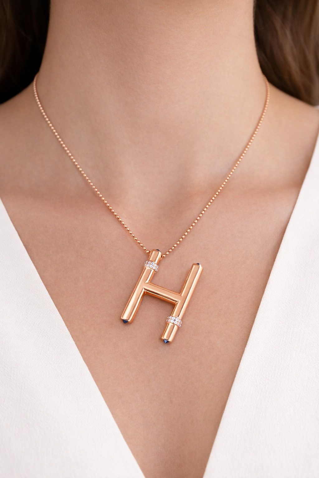 Gümüş KolyeLetter H Elegance Necklace