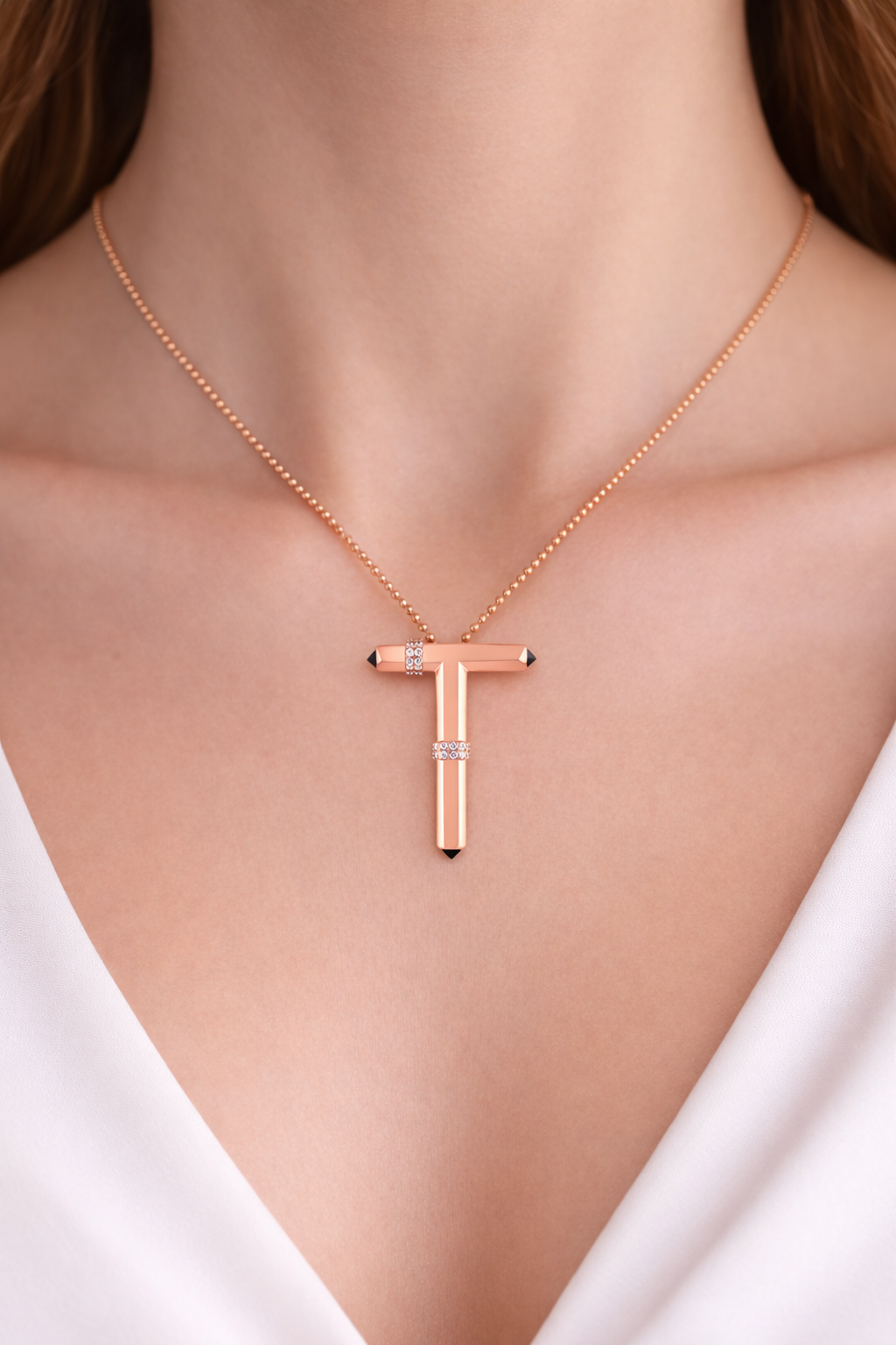 Gümüş KolyeLetter T Elegance Necklace