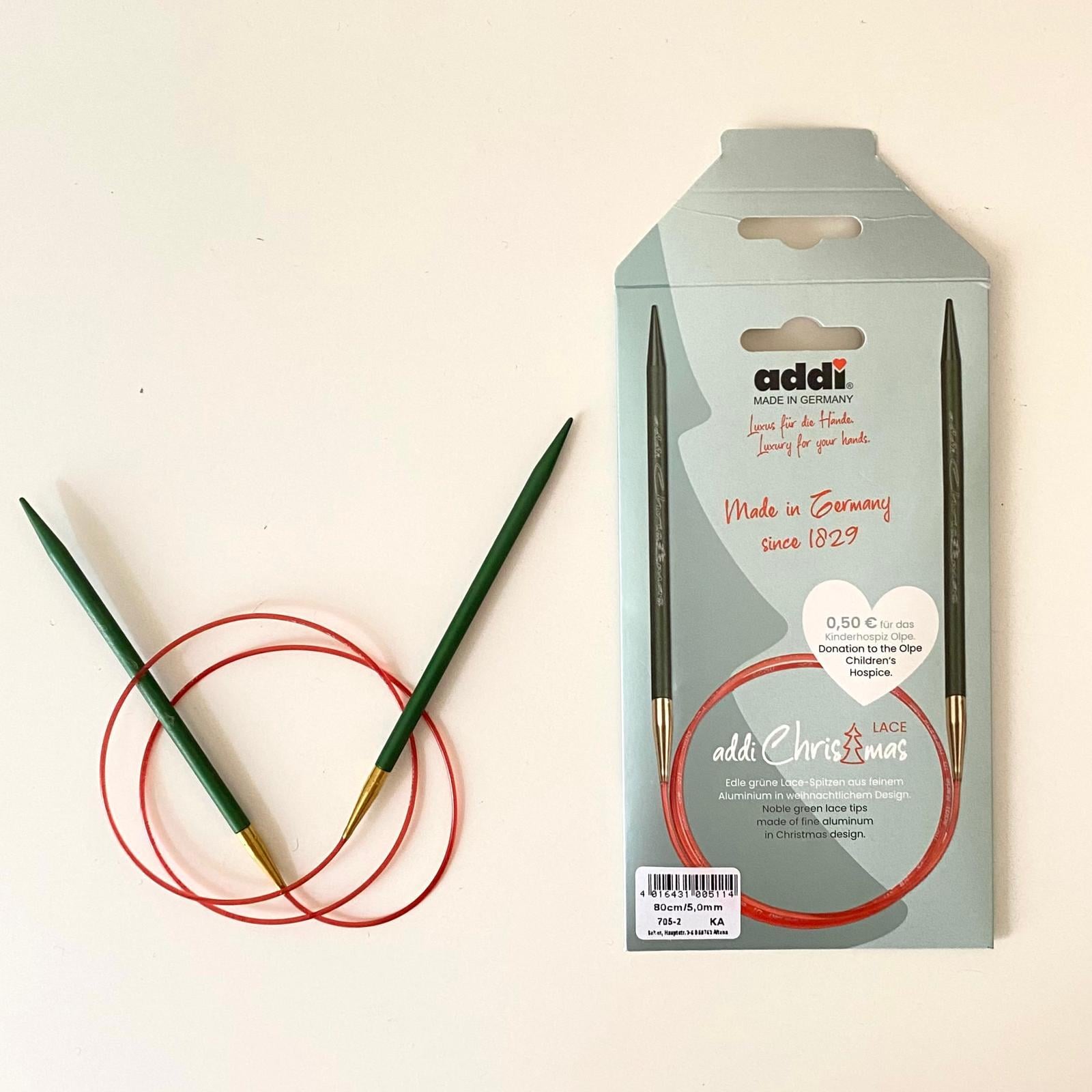 Addi Misinalı Şiş 80 Cm Yılbaşı Tasarımlı Özel seri 5 Mm