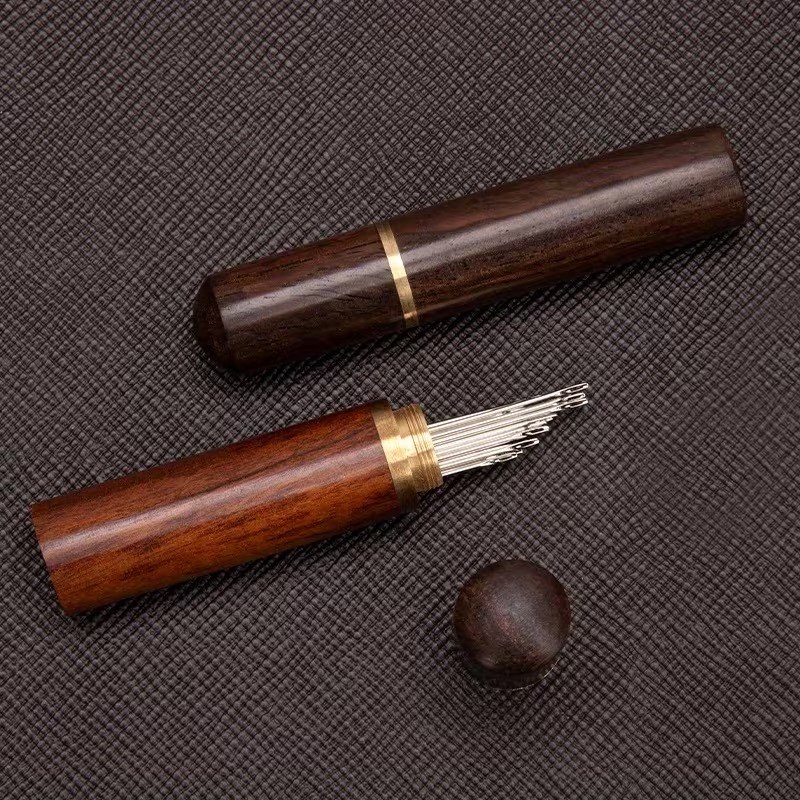 Ahşap Dekoratif İğnedanlık İğnelik - Kürdanlık İğne Saklama Kabı 6' lı Set